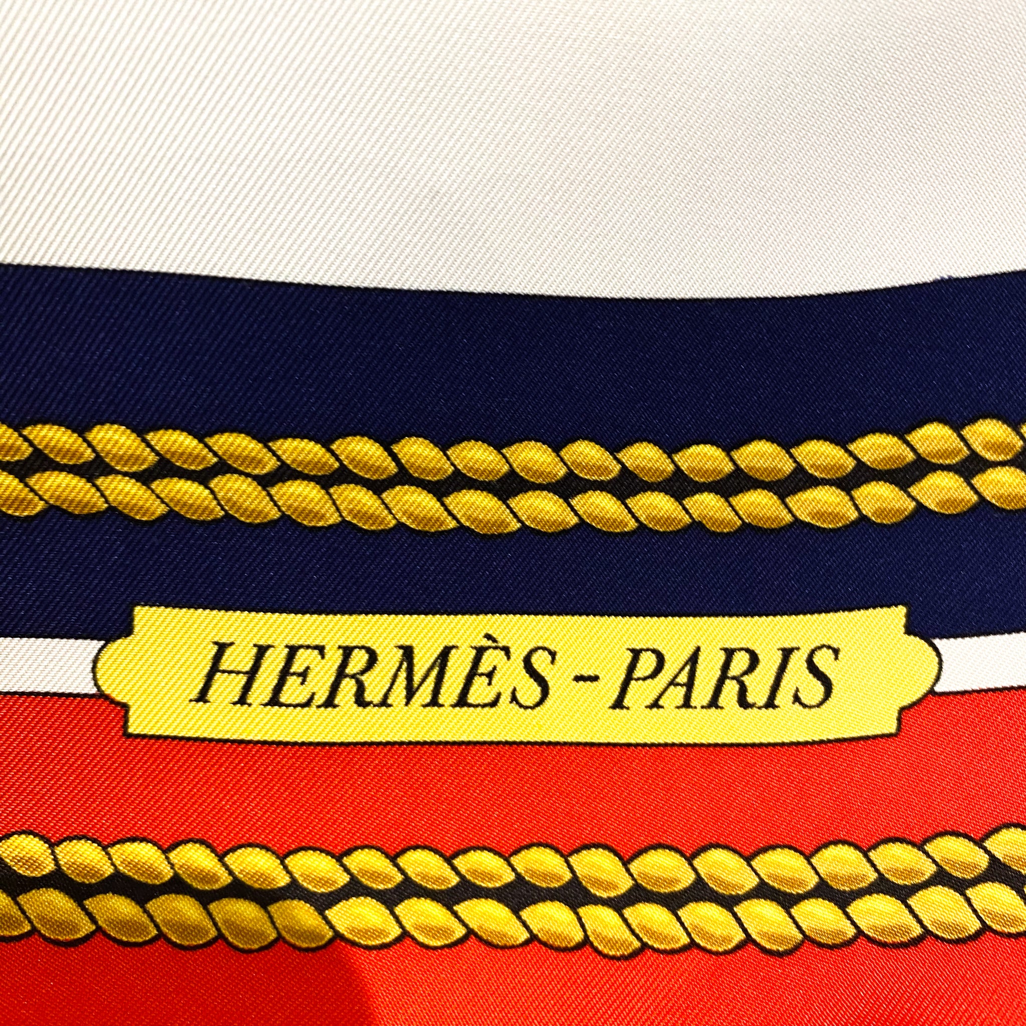 Boxed Hermes Chateaux d’ Arriere 1974 Designer Silk Scarf