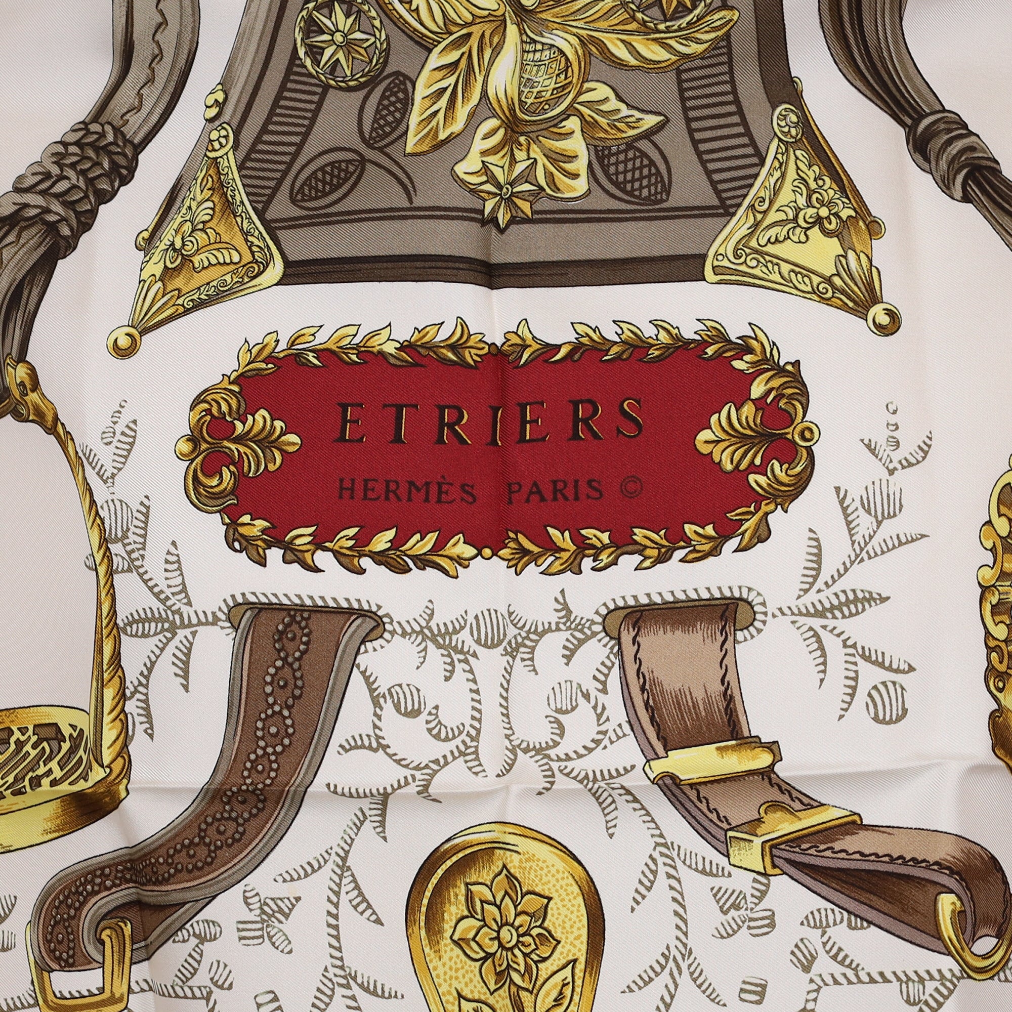 Brand New Boxed Hermès Etriers Silk Scarf