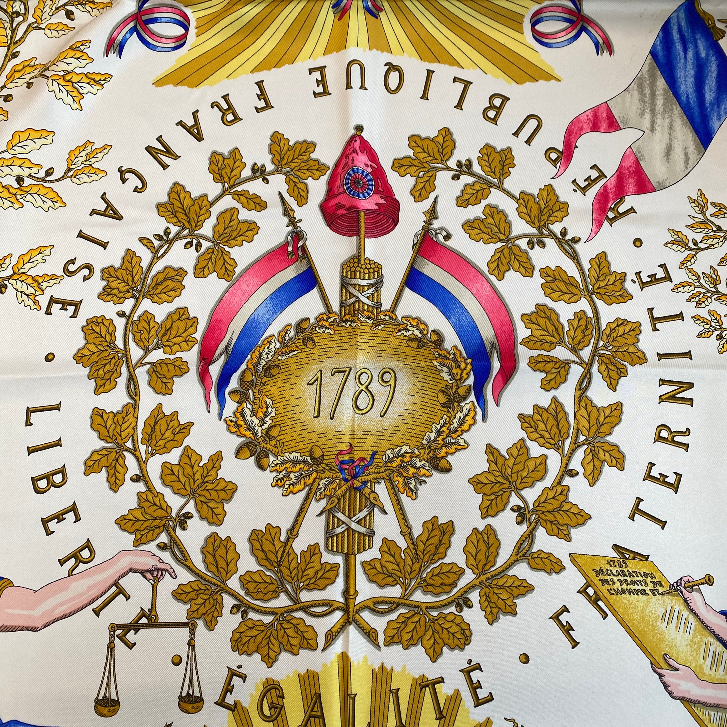 Hermès République Française Liberté Égalite 1789 Silk Scarf