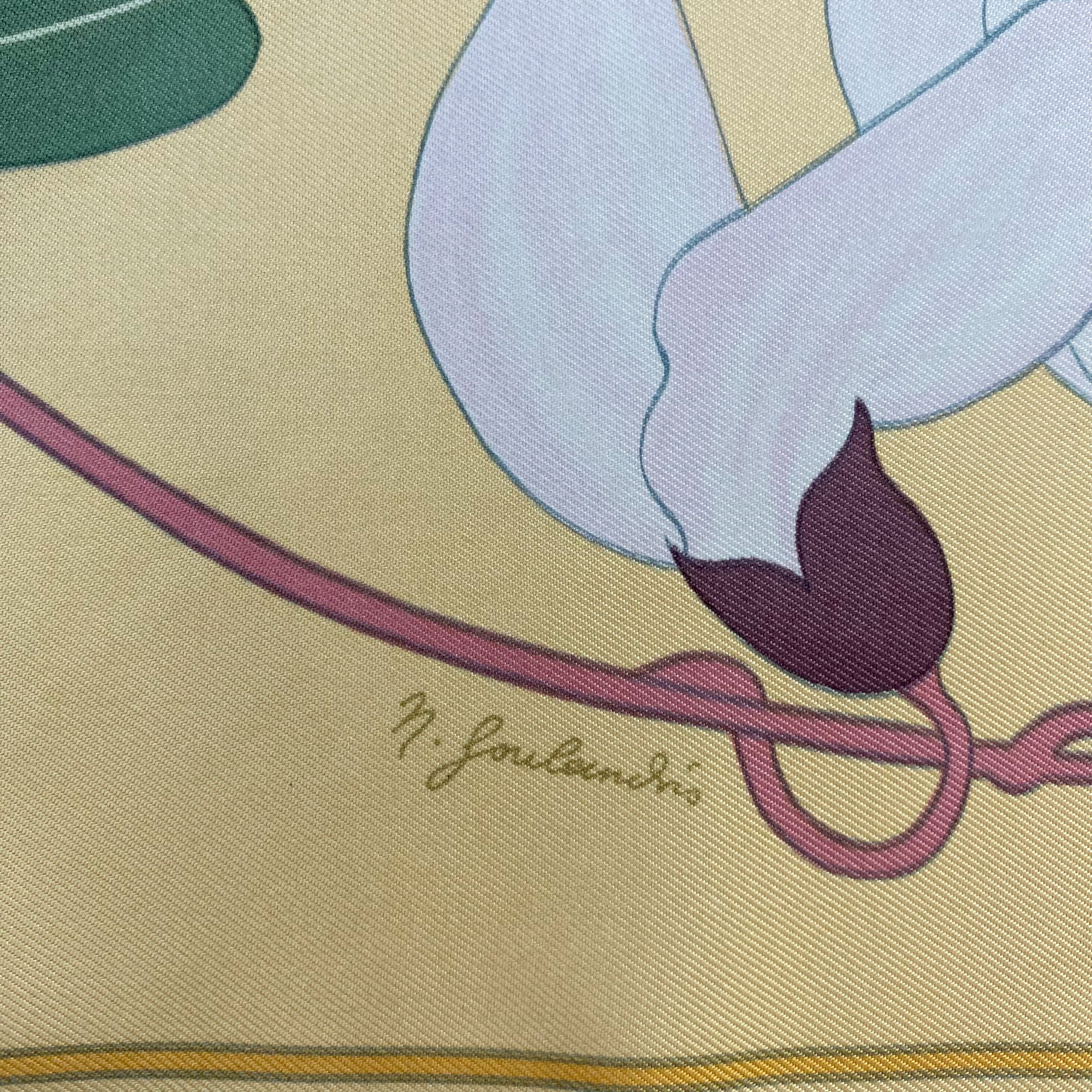 Hermès Flora Greaca 1983 Silk Scarf