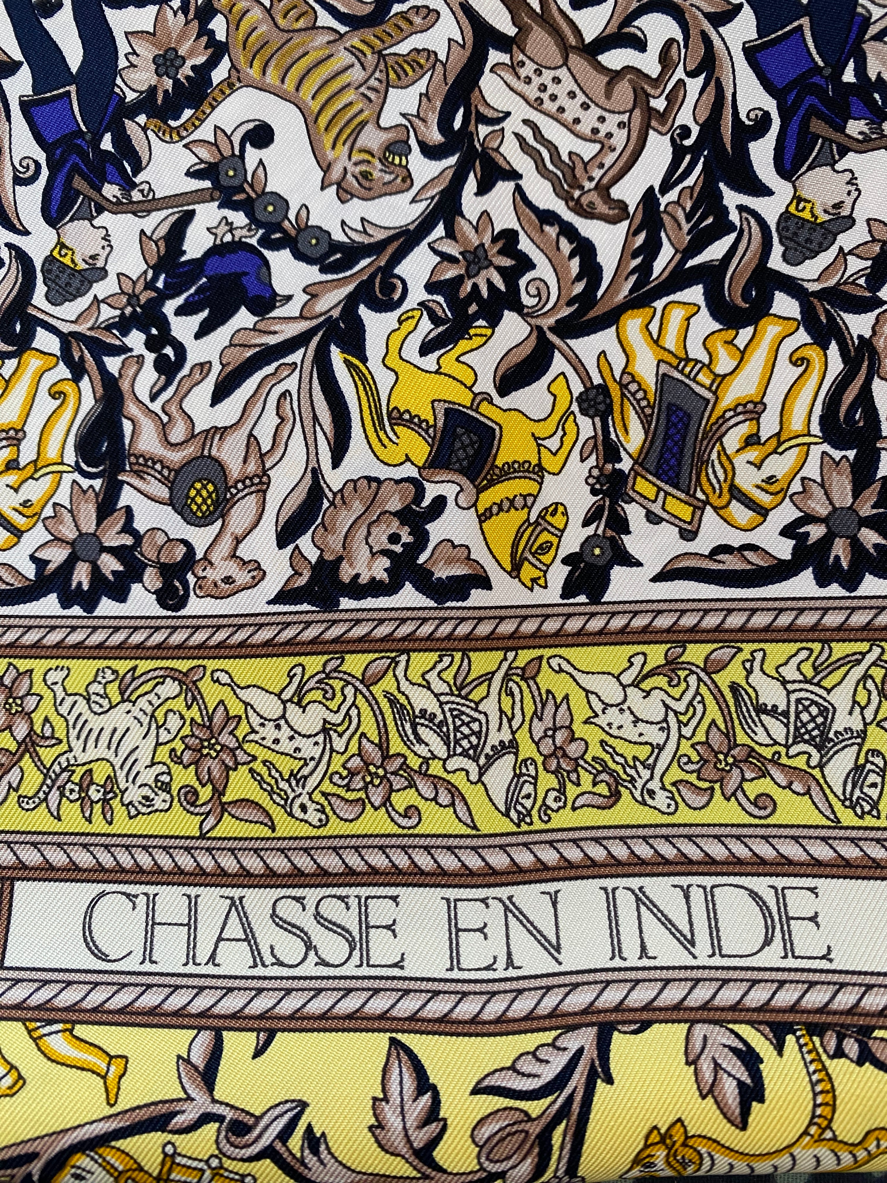 Hermès Chasse En Inde Silk Scarf