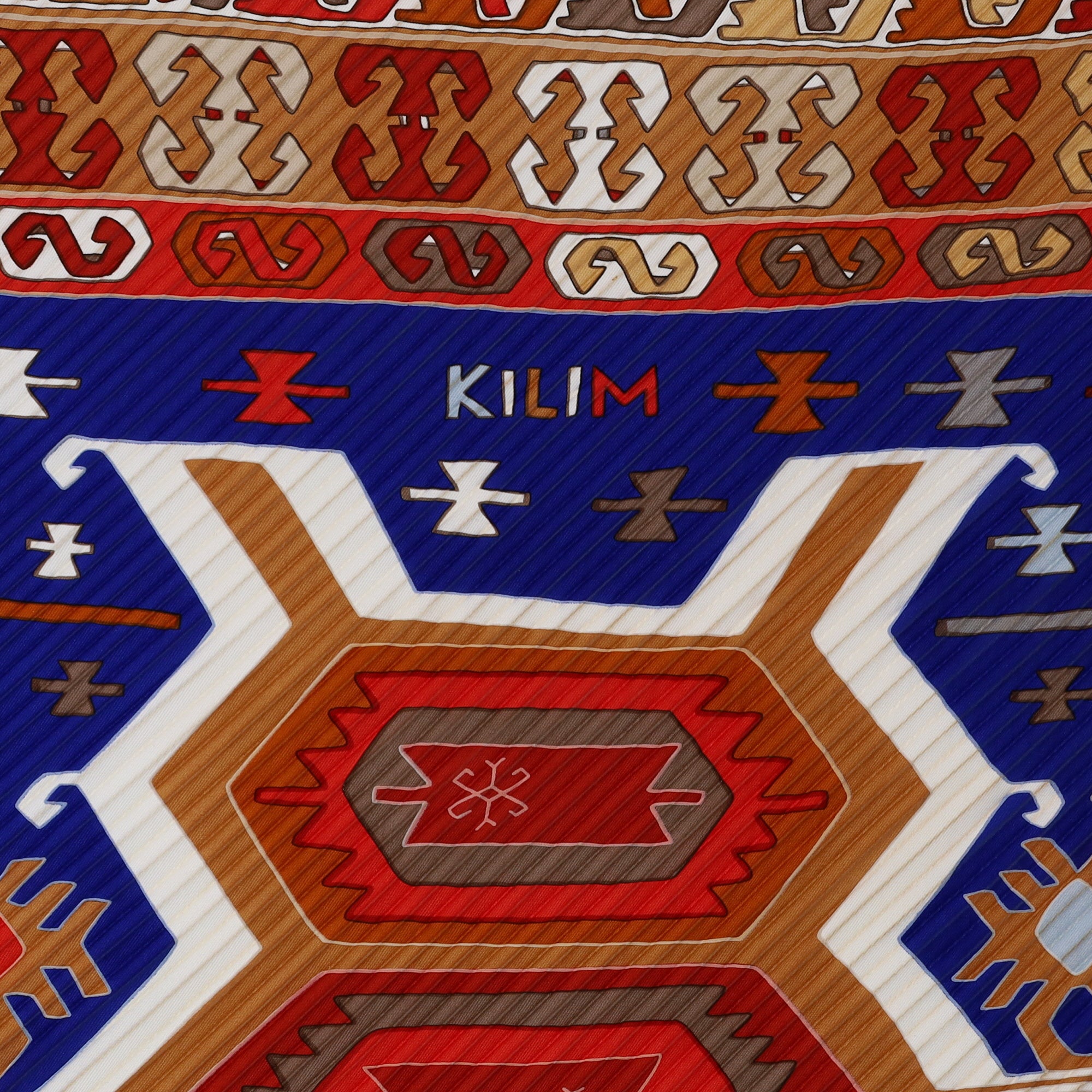 Hermès Kilim Plisse Silk Scarf