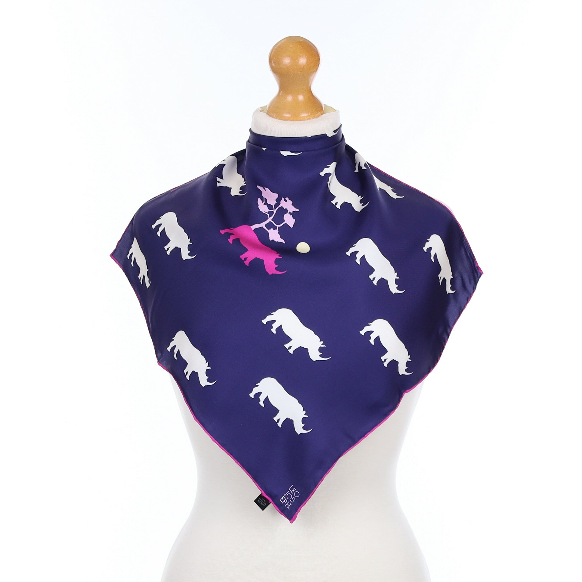 Brand New Rhino Design Silk Scarf