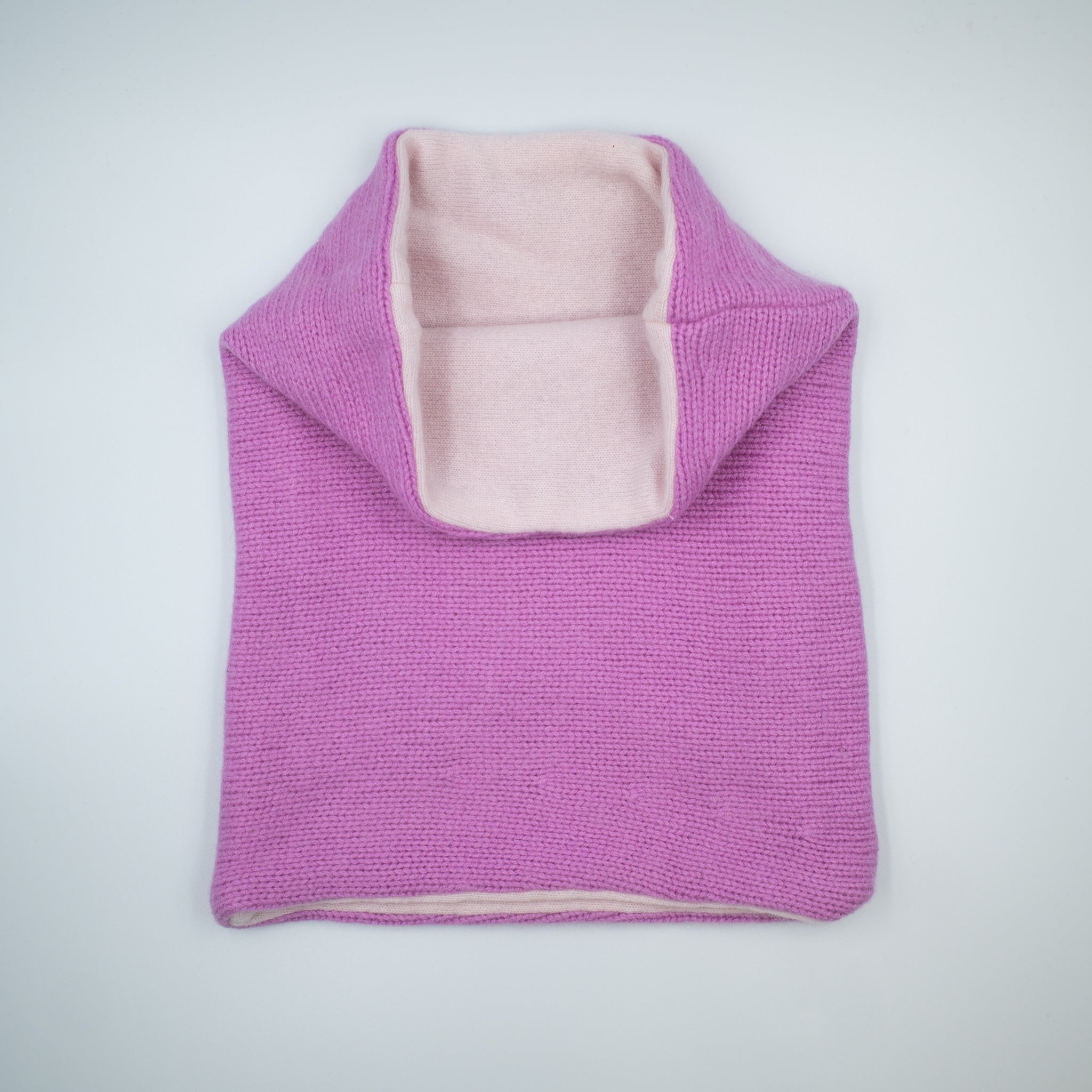 Sugar Mouse Pink Chunky and Ice Pink Luxury Double Layered Snood