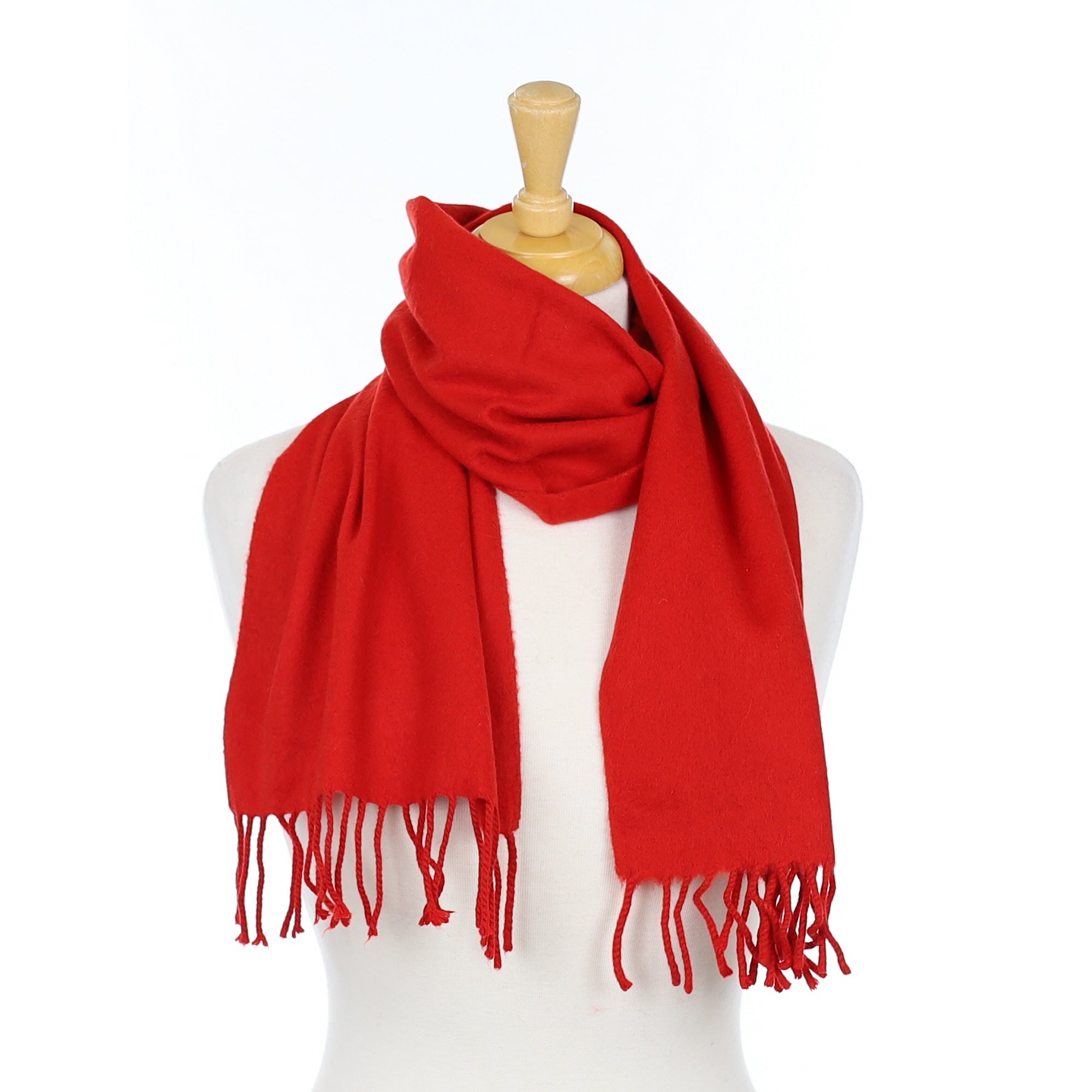 Scottish Spanish Red Cashmere Woven Scarf