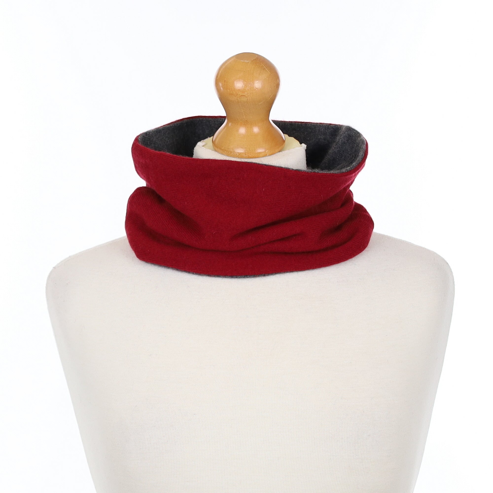 Men’s Burgundy and Slate Grey Neck Warmer
