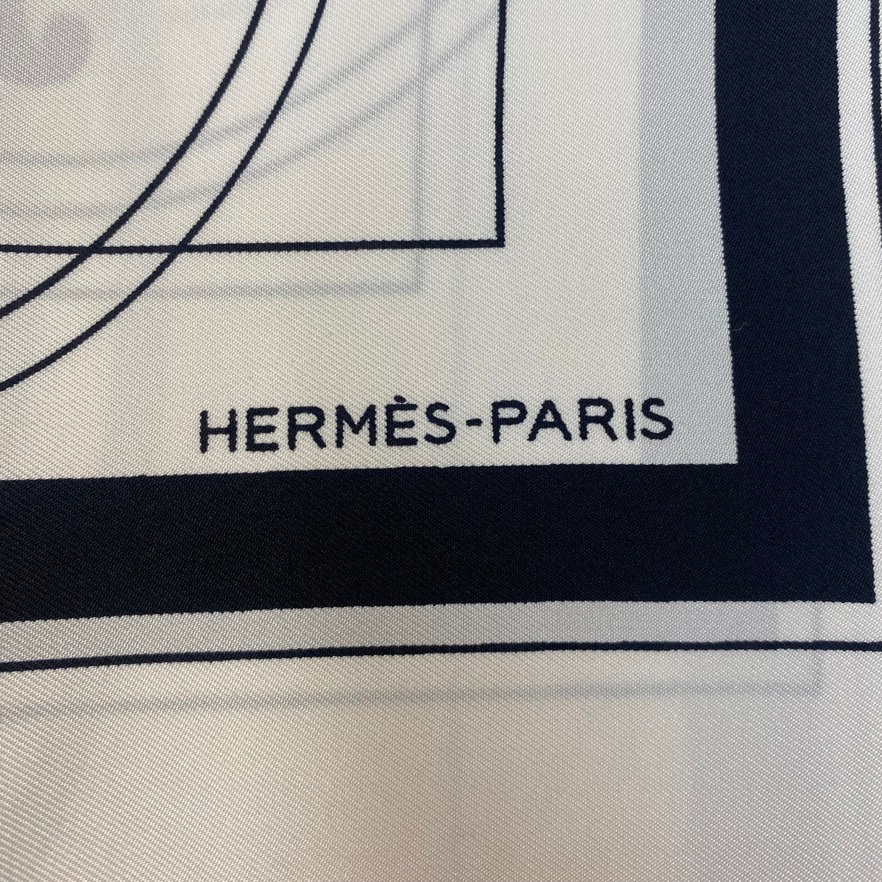 Pristine Hermès Ex Libris Silk Scarf