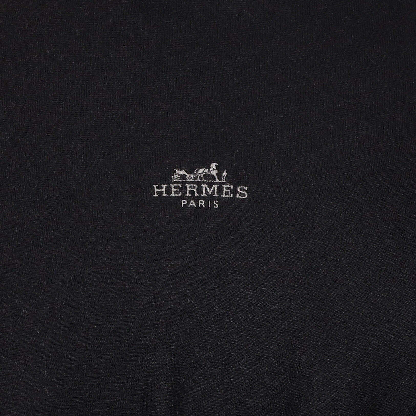 Hermès Black Cashmere Losange Scarf