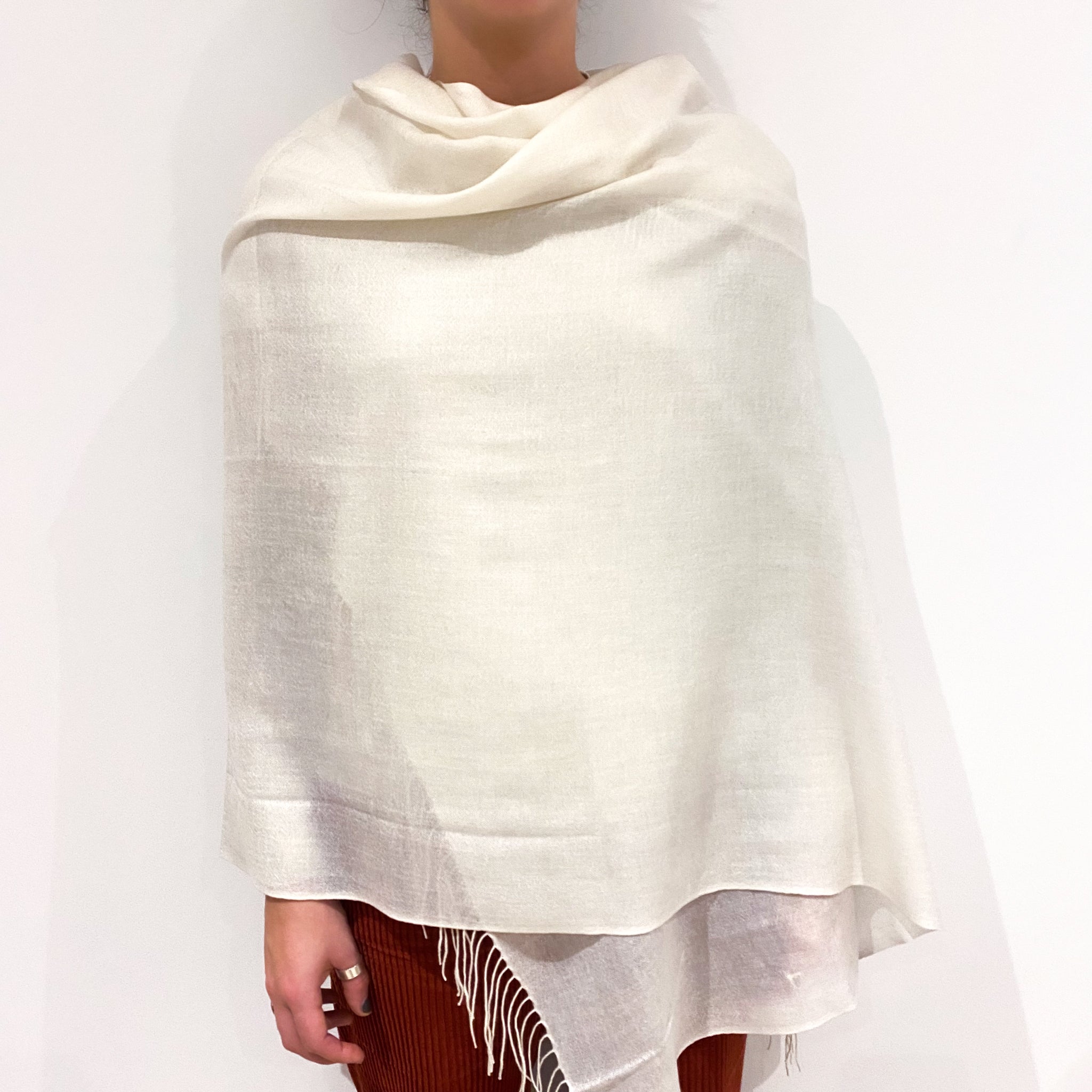 Brand New Cream Cashmere Pashmina Scarf