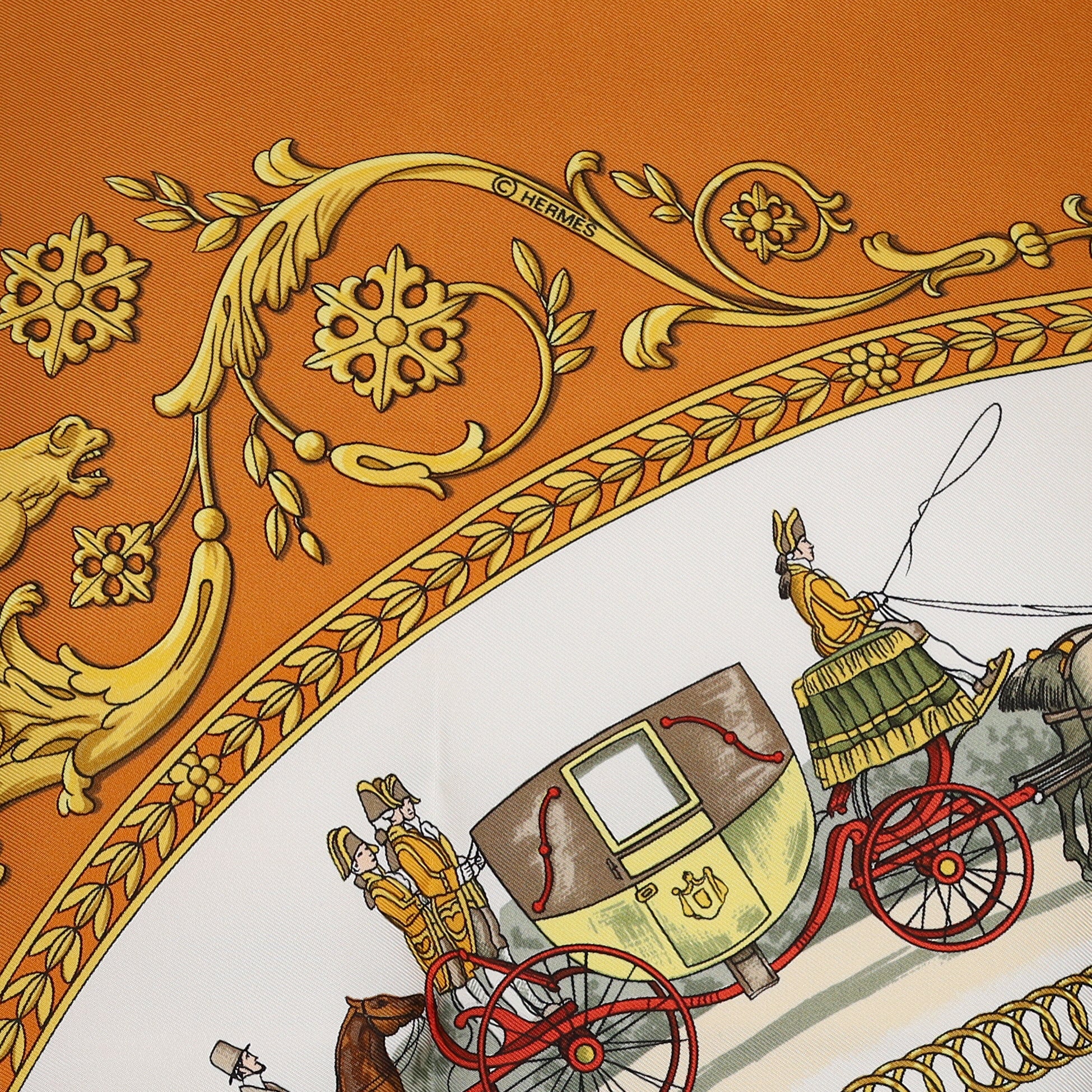 Boxed Hermès La Promenade de Longchamps Silk Scarf