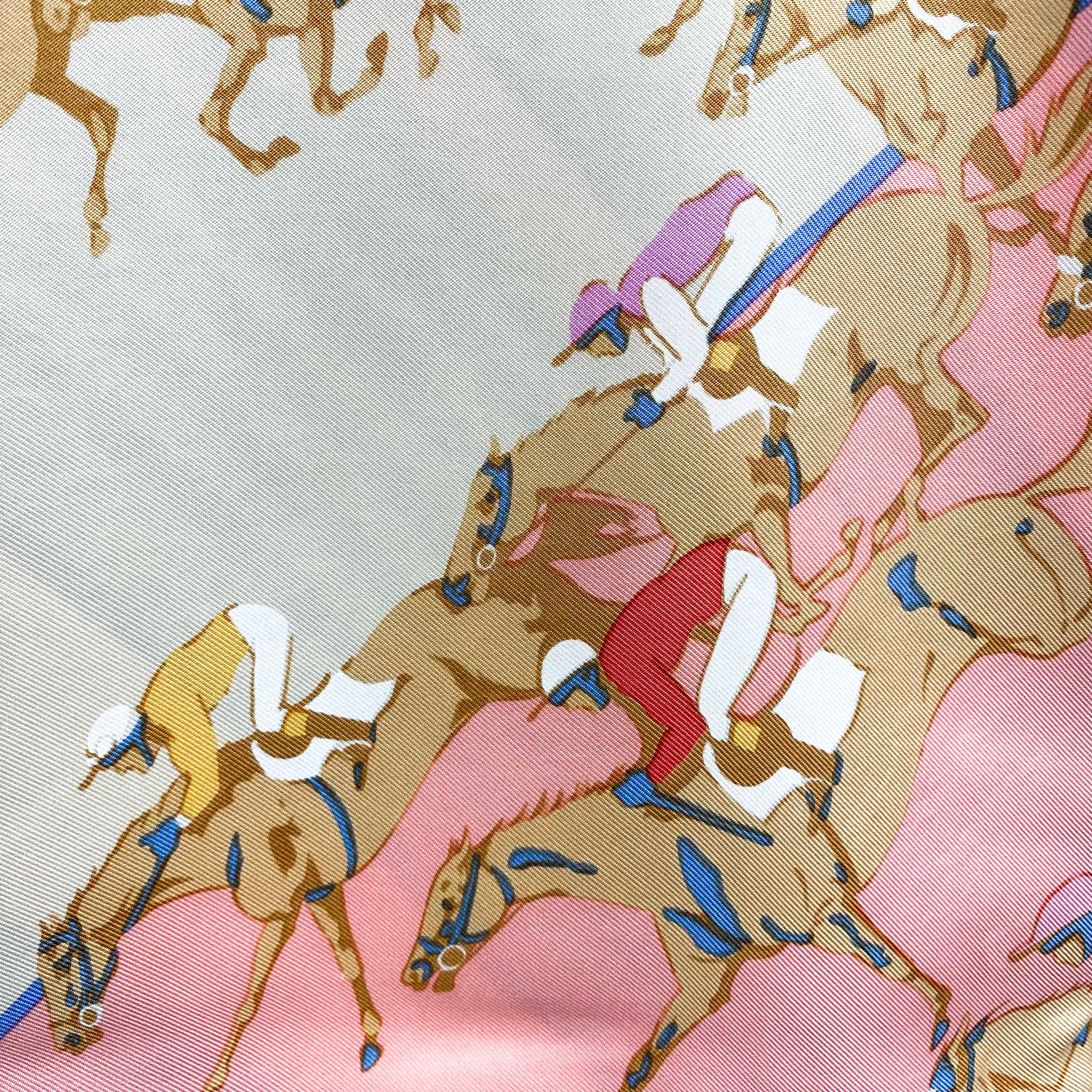 Boxed Hermes Les Courses Designer Silk Scarf