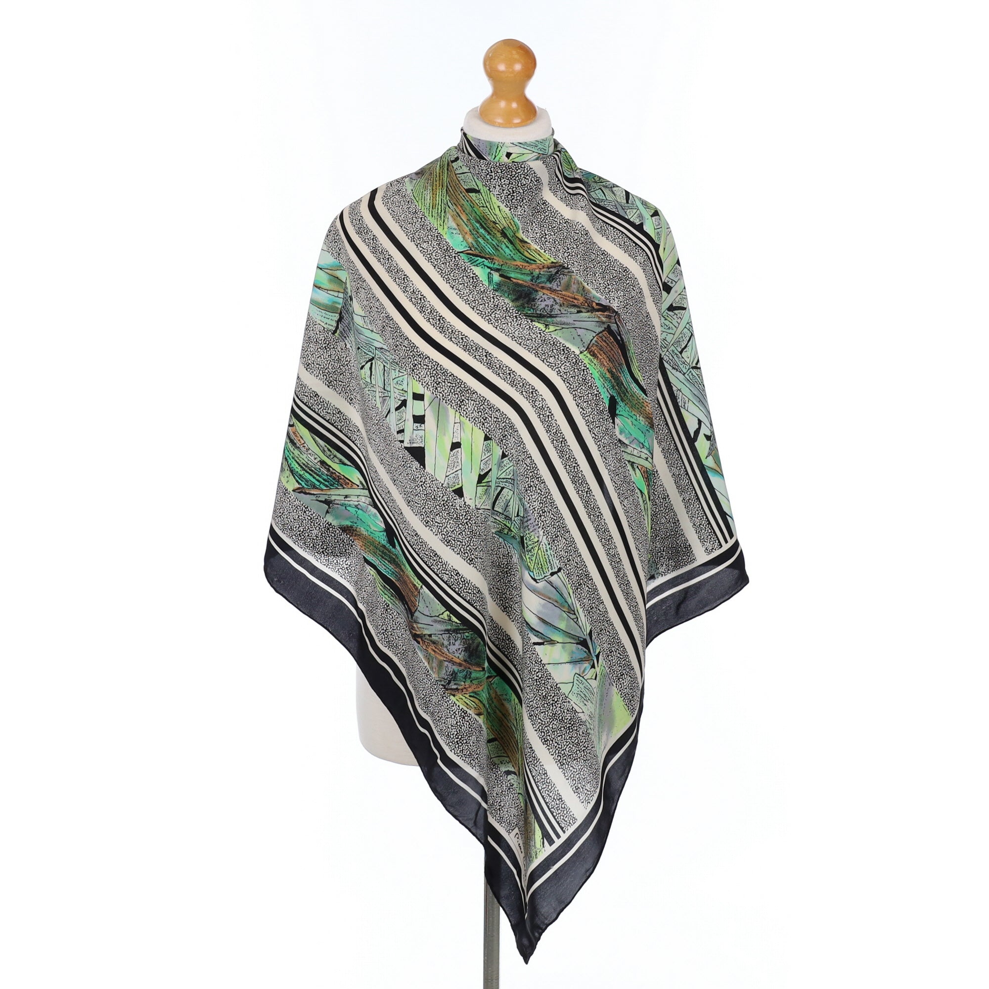 Pierre Cardin Striped Vintage Silk Scarf