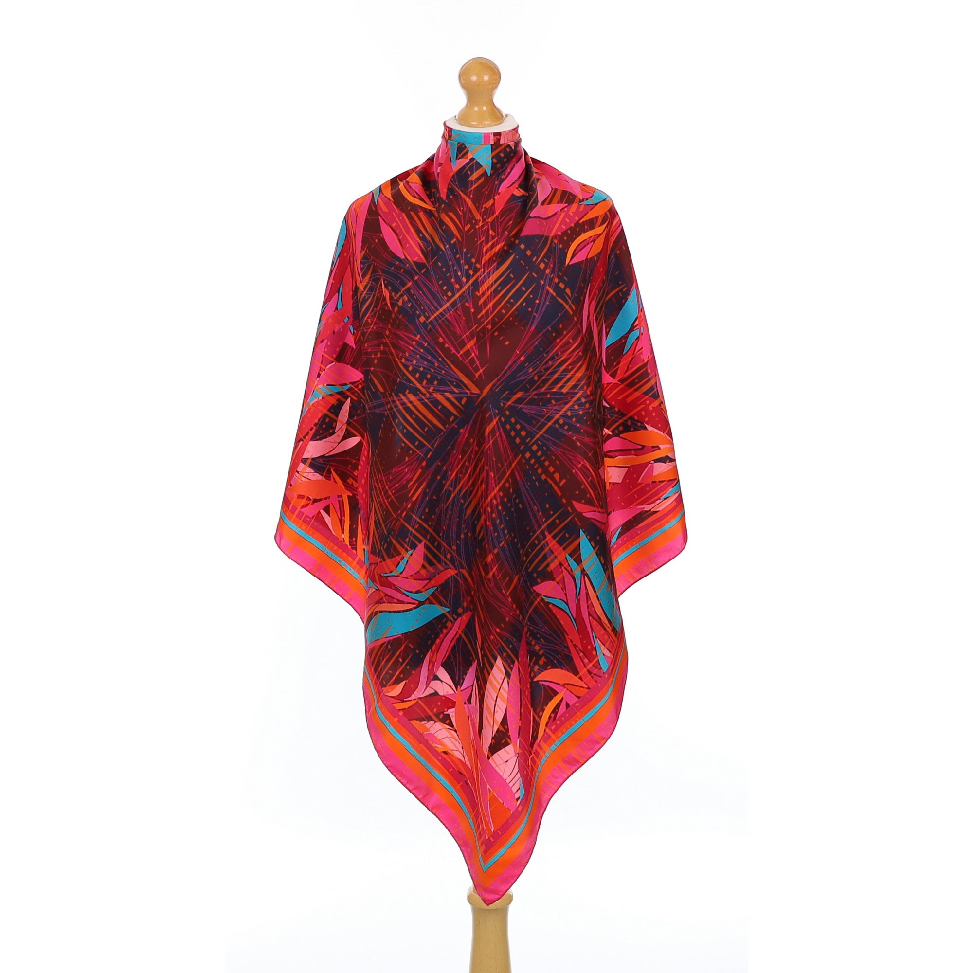 Malfroy Colourful Abstract Silk Scarf