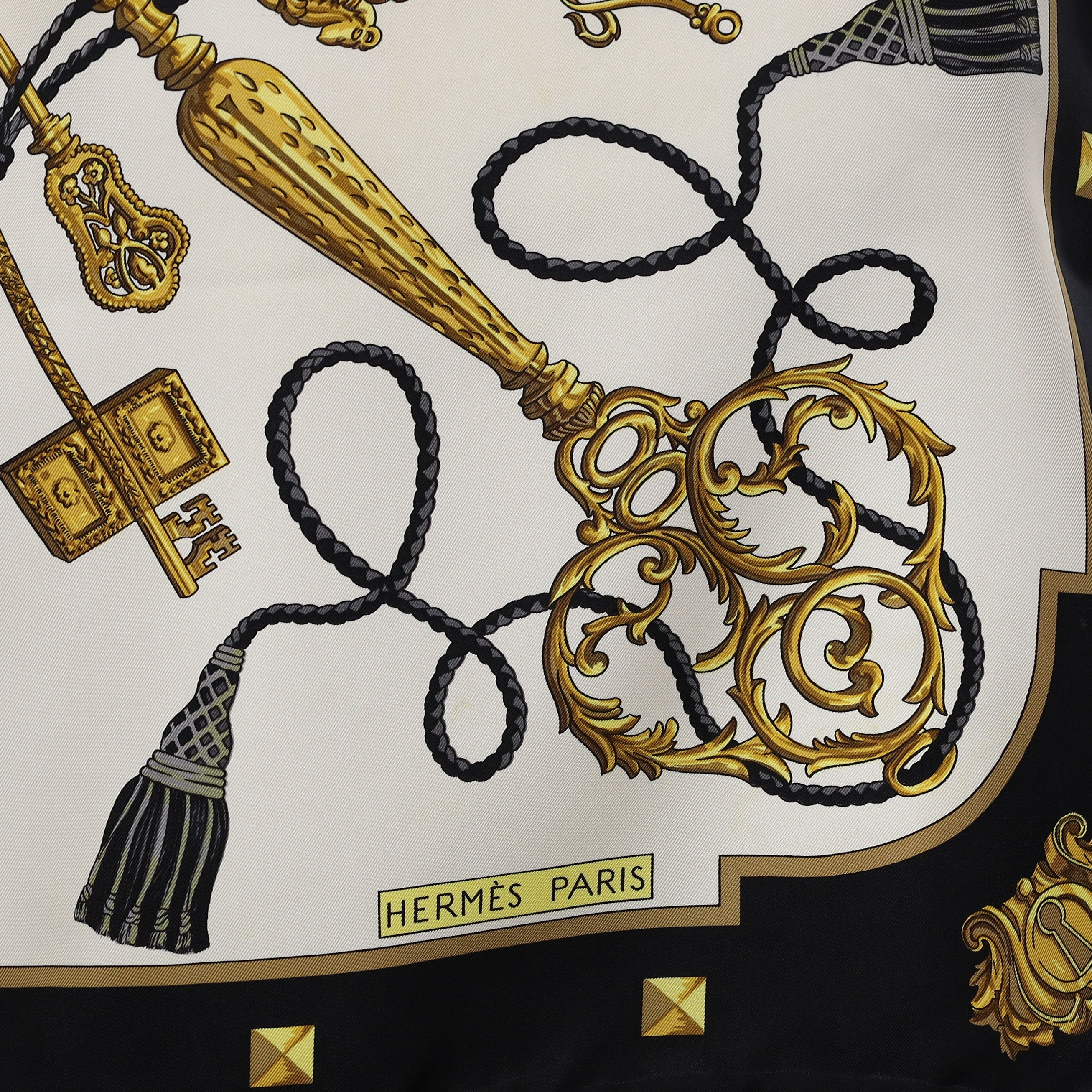 Hermès Les Clés Silk Scarf