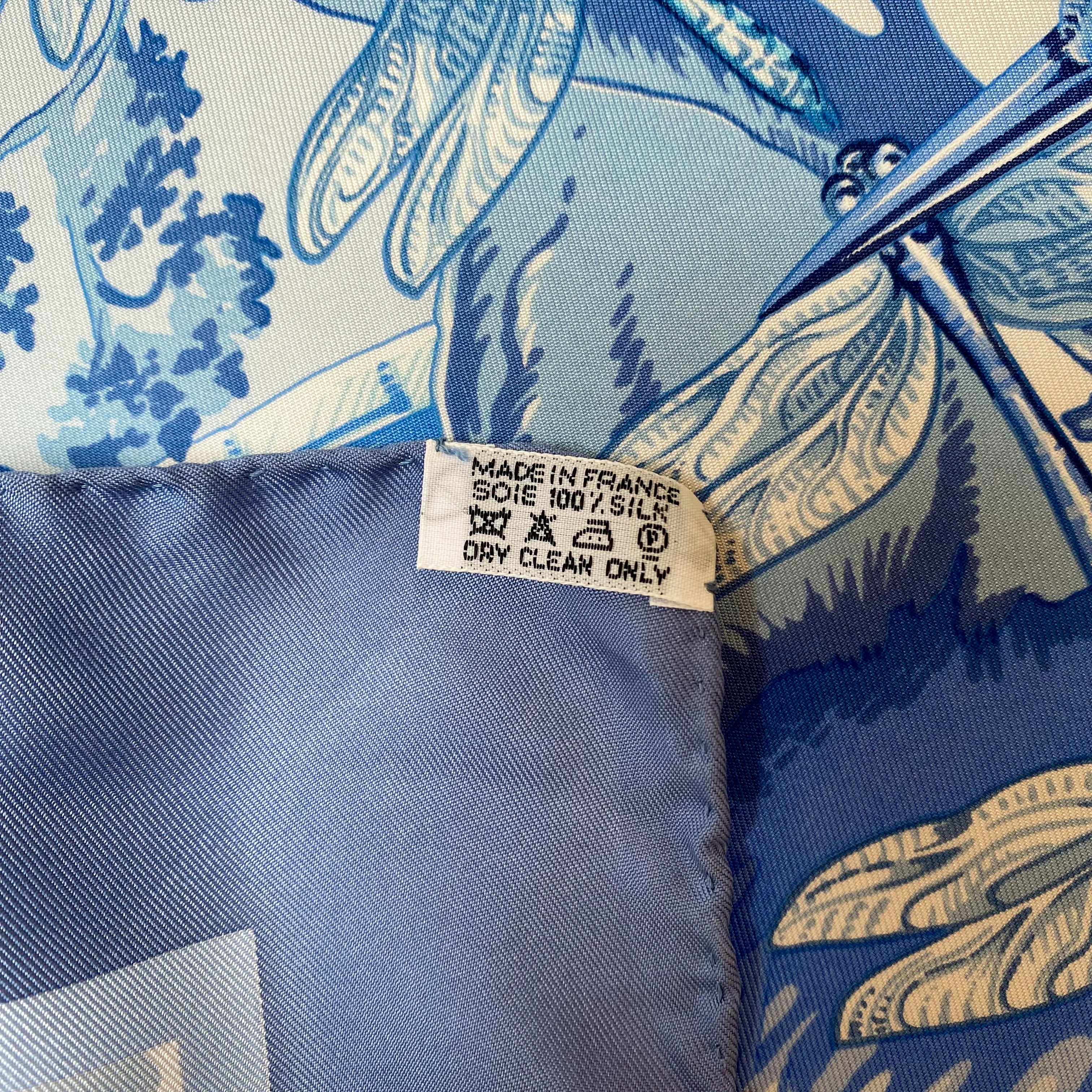Immaculate Boxed Hermès Au Bord De L’eau Silk Scarf