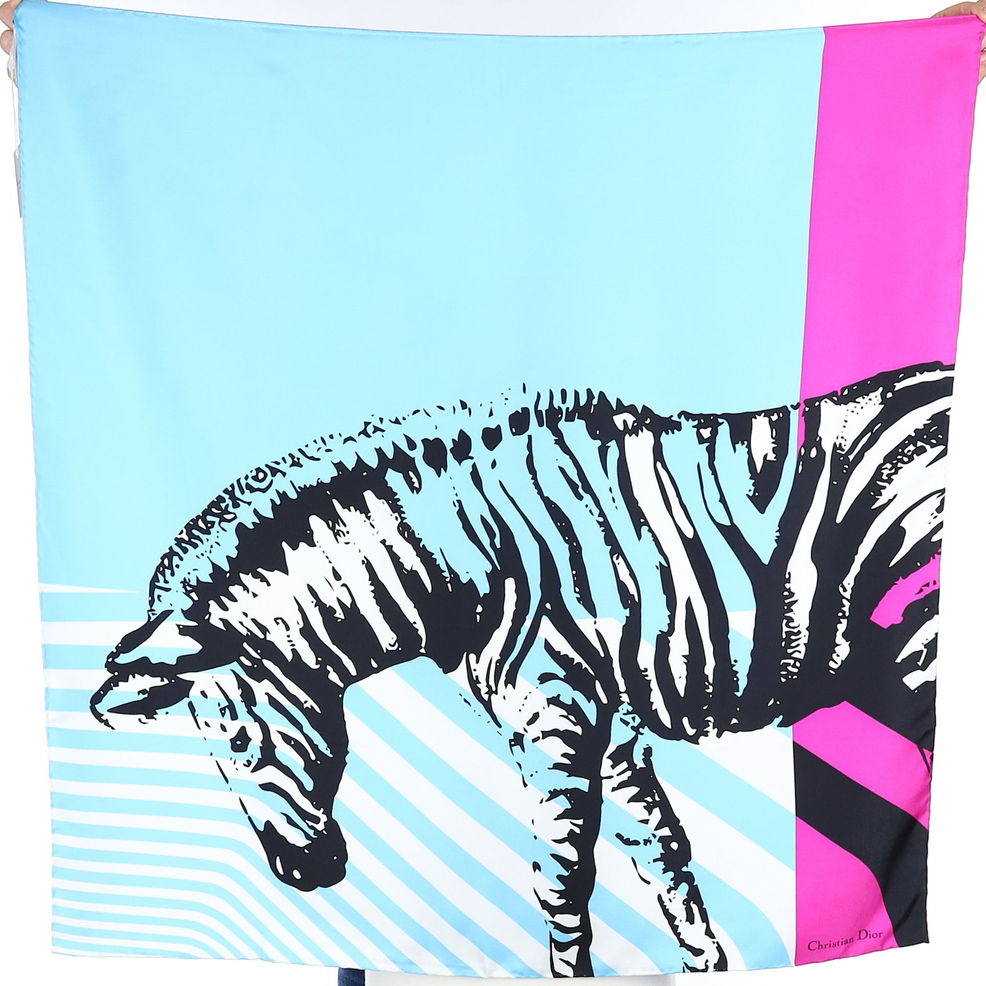 Brand New Christian Dior Zebra Silk Scarf