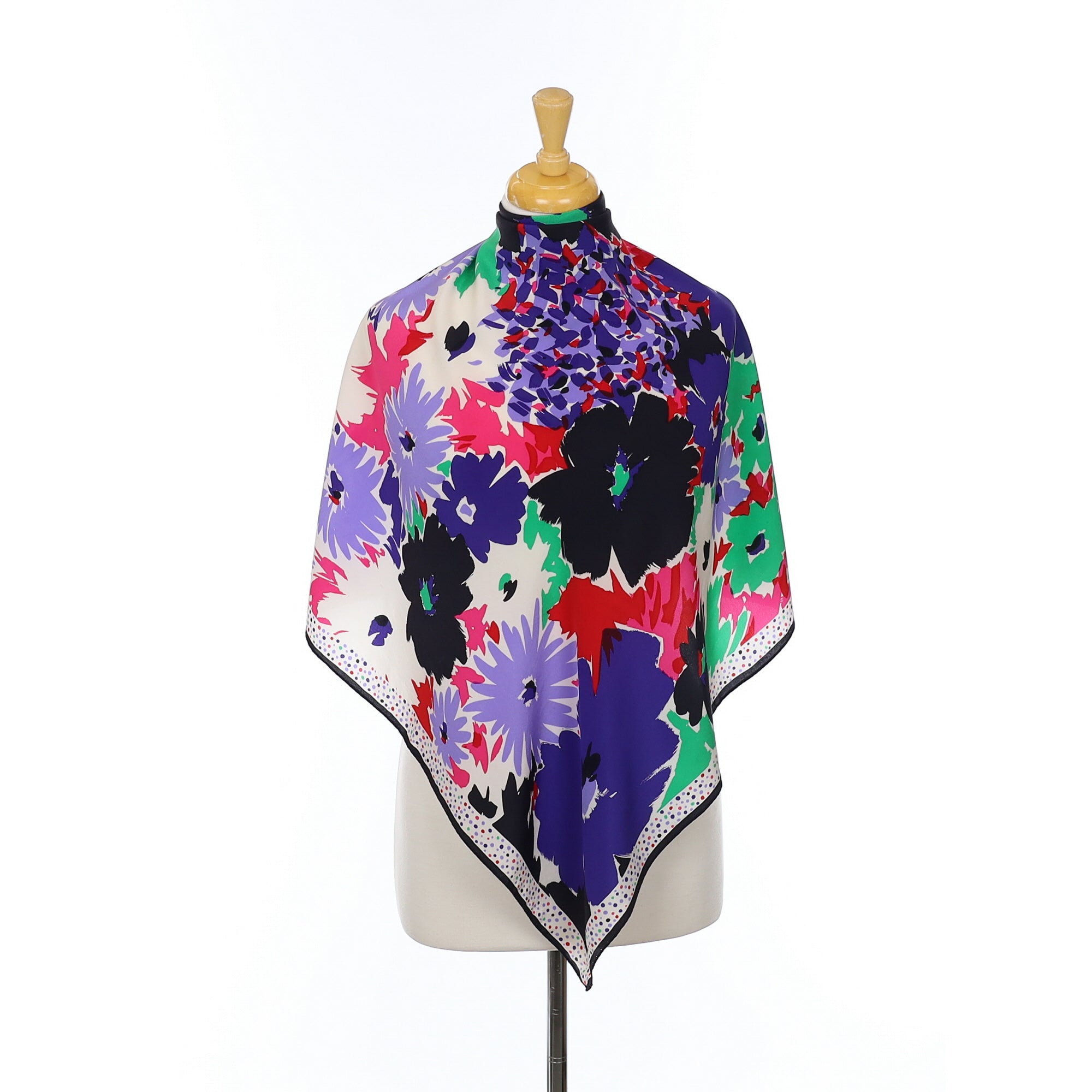 Jaeger Colourful Floral Silk Scarf