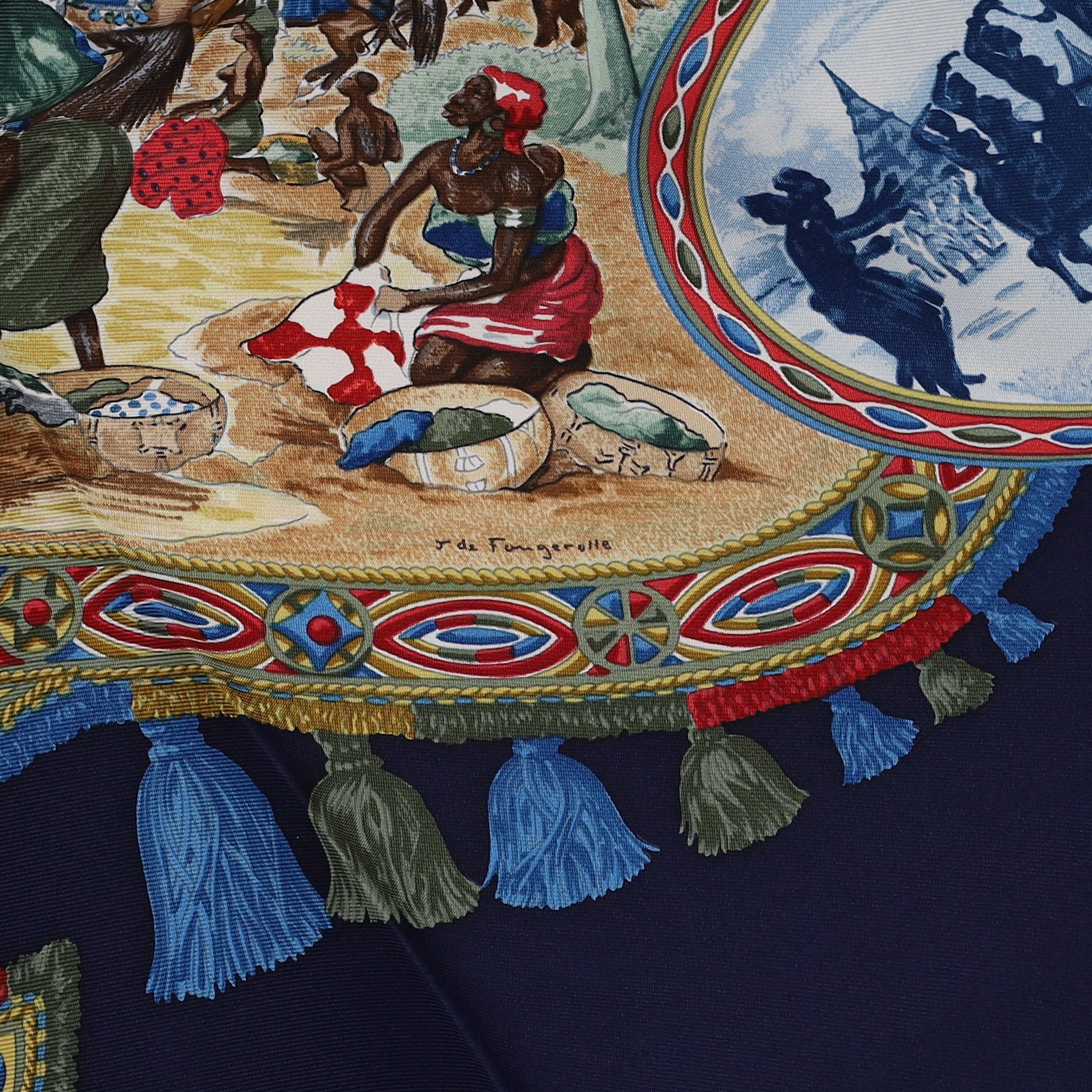 Brand New Boxed Hermès Cavaliers Peuls Silk Scarf