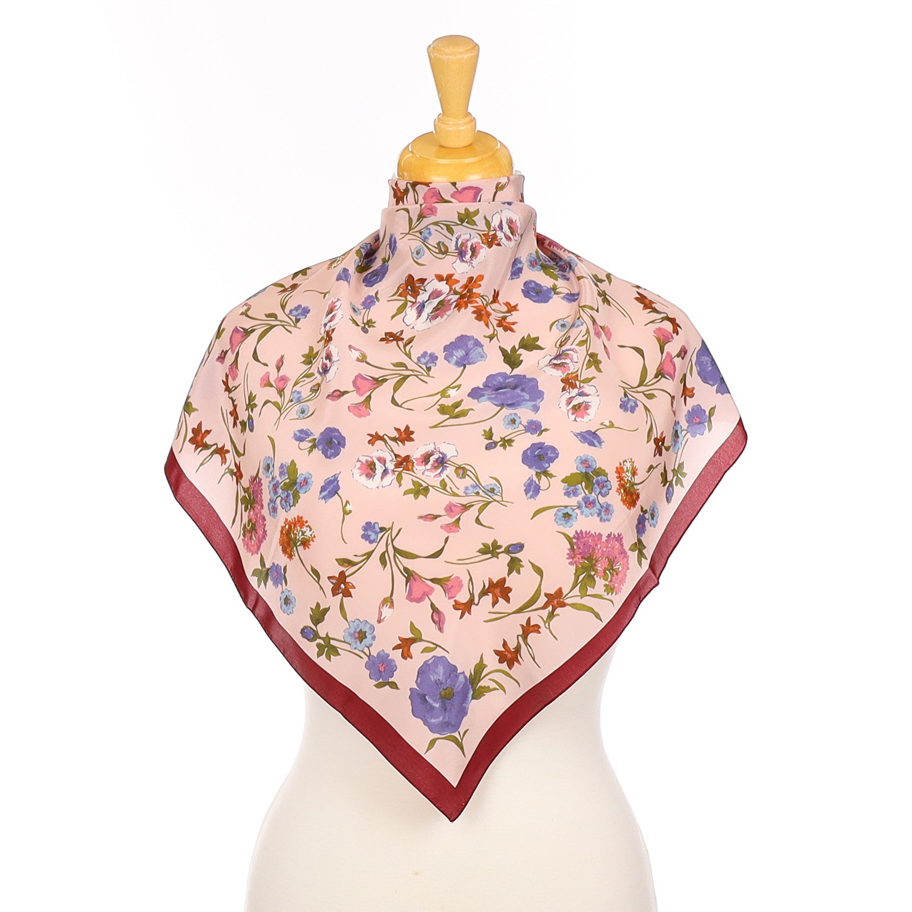 Unworn David Jones Pink Floral Silk Scarf
