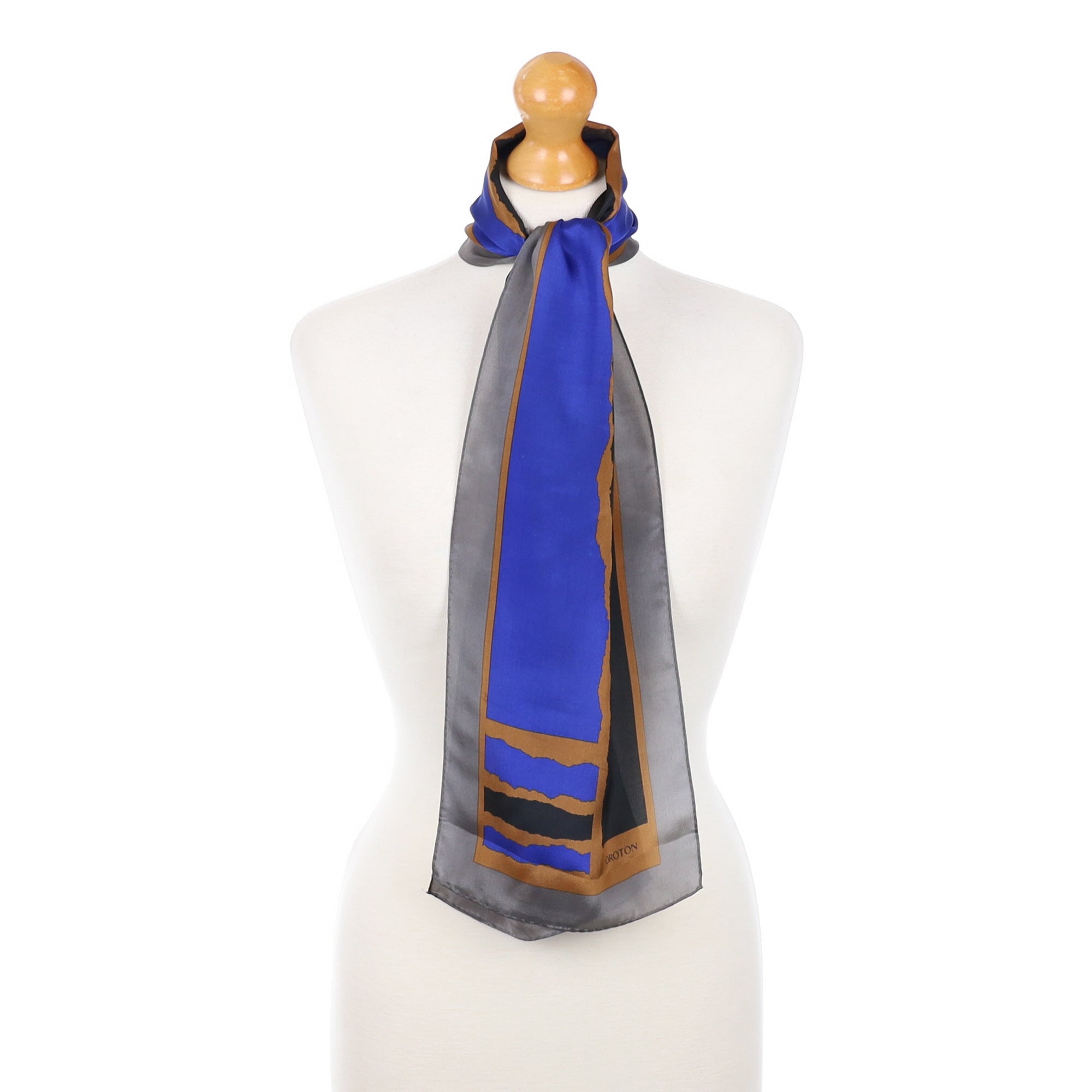 Oroton Long Abstract Silk Scarf
