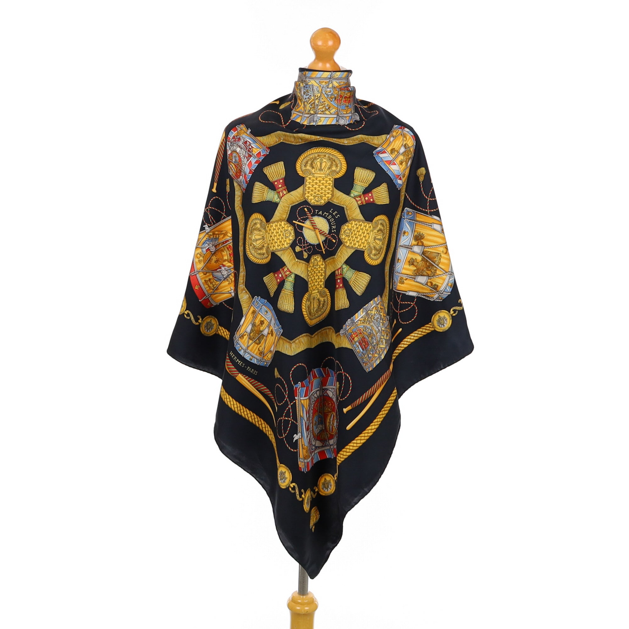 Hermès Les Tambours Silk Scarf