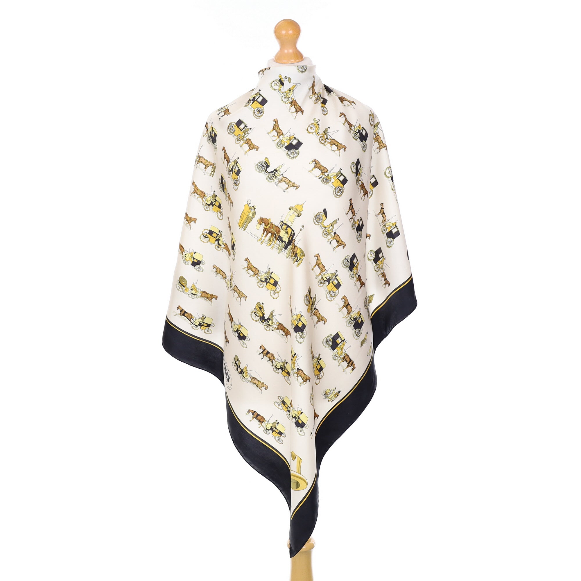 Hermès Fiacres Vintage Silk Scarf Rare