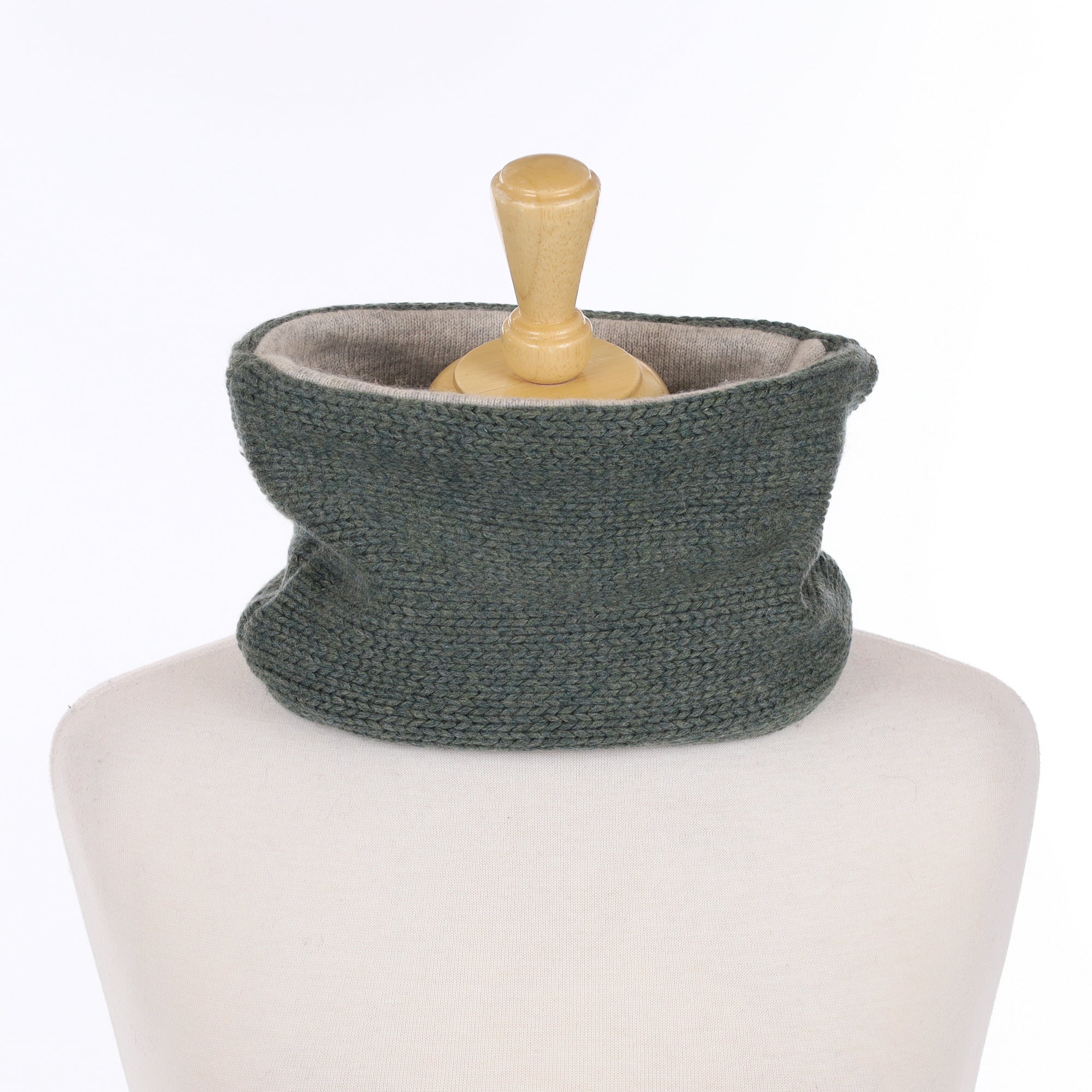 Spruce Green and Grey Neck Warmer