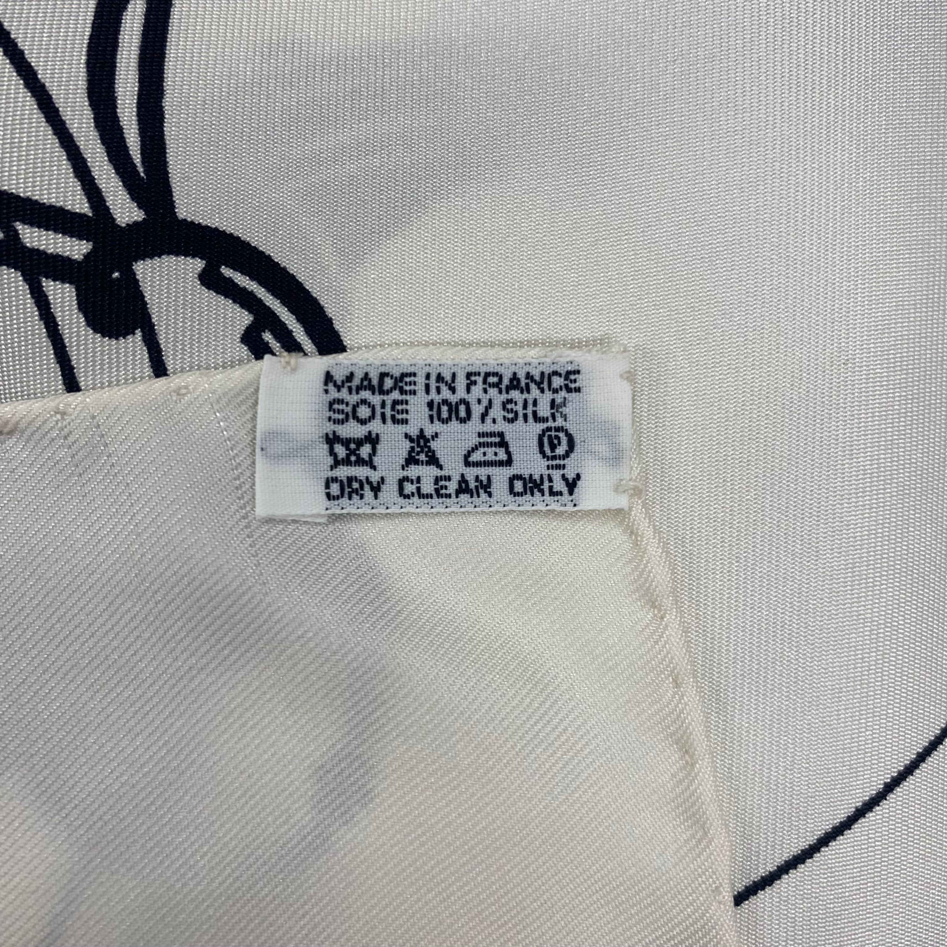 Pristine Hermès Ex Libris Silk Scarf