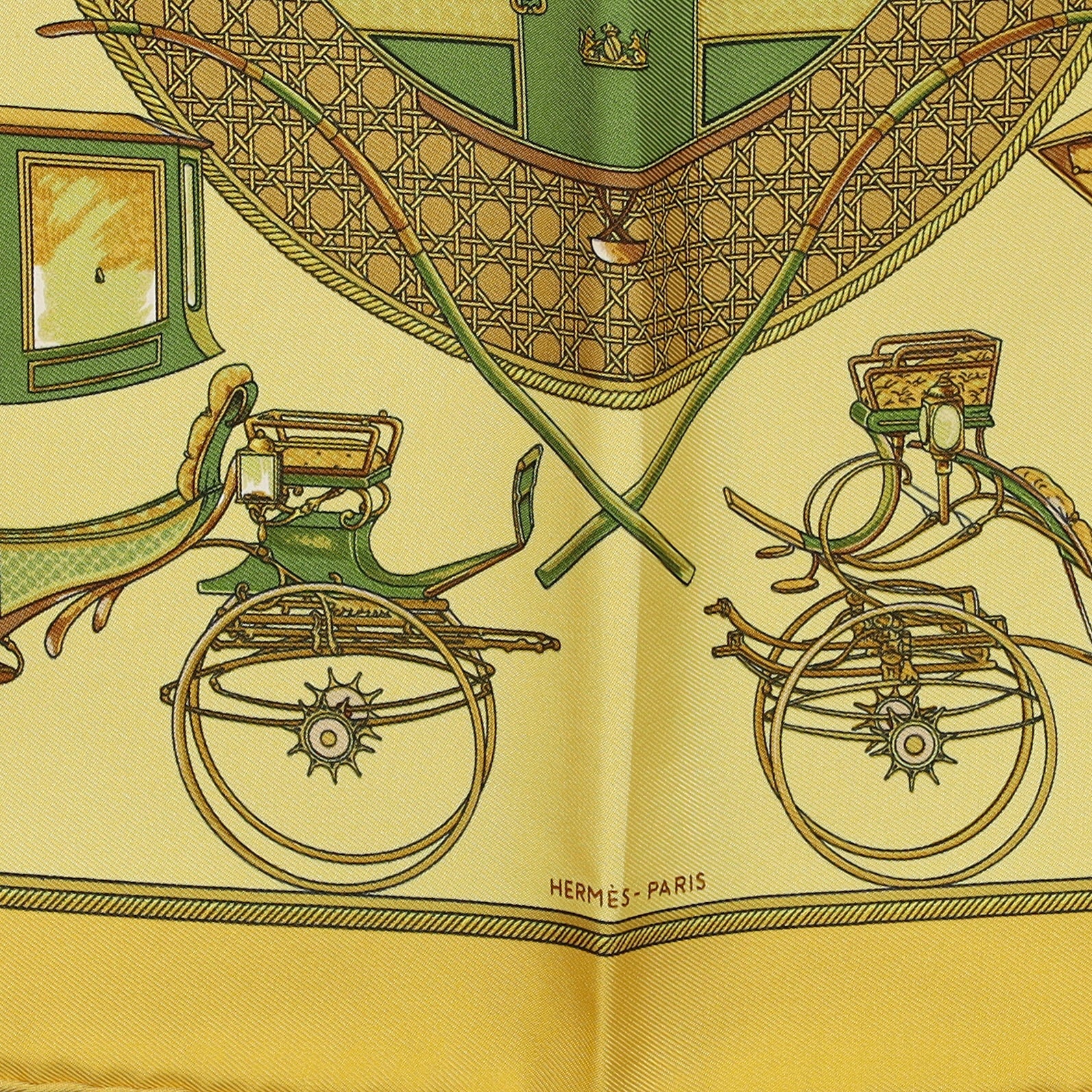 Boxed Hermès Les Voitures a Transformation Silk Scarf