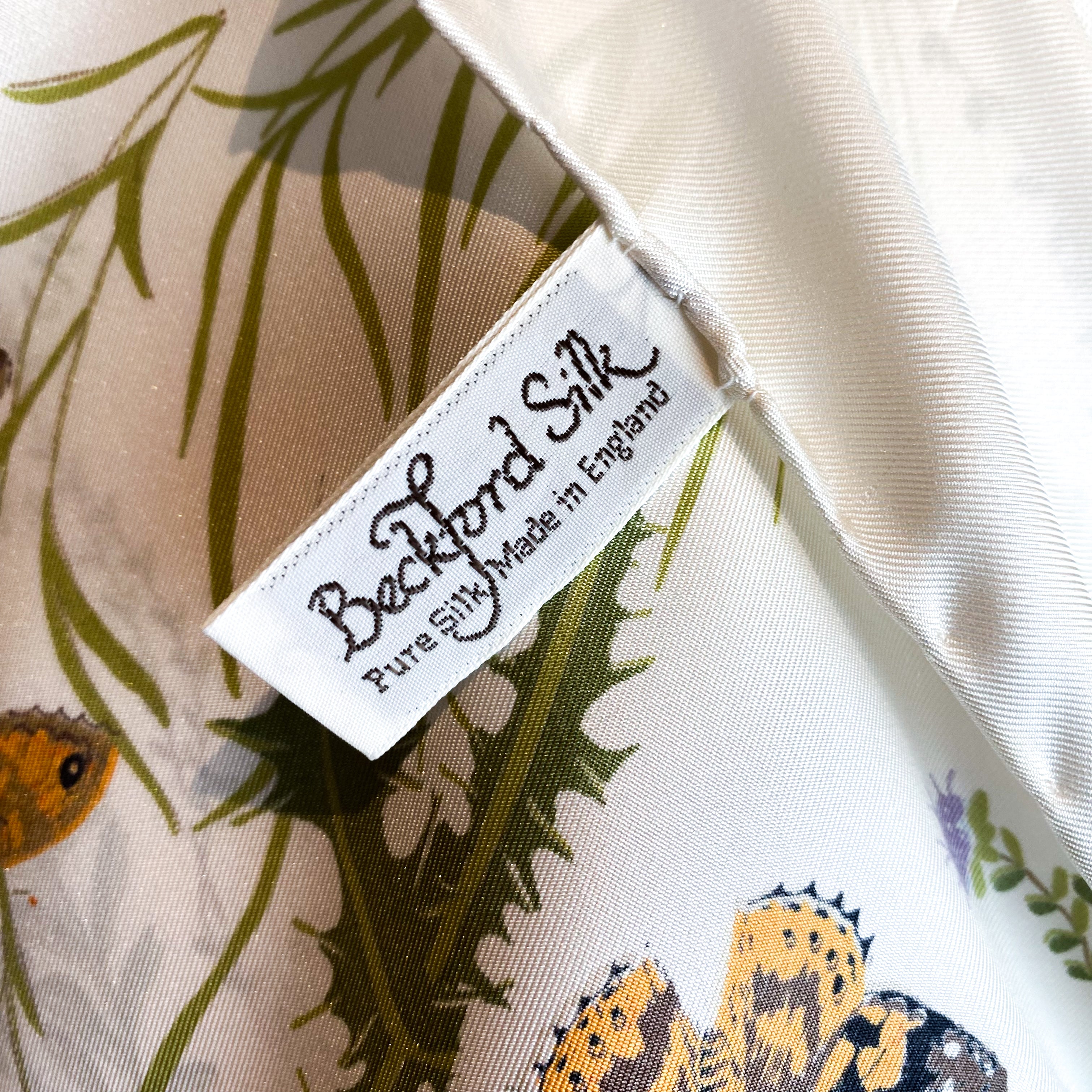 Pristine Beckford Silk Floral Vintage Silk Scarf