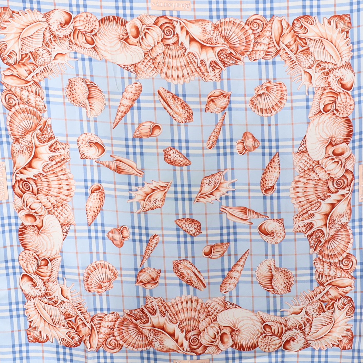 Burberry’s Seashell Check Silk Scarf