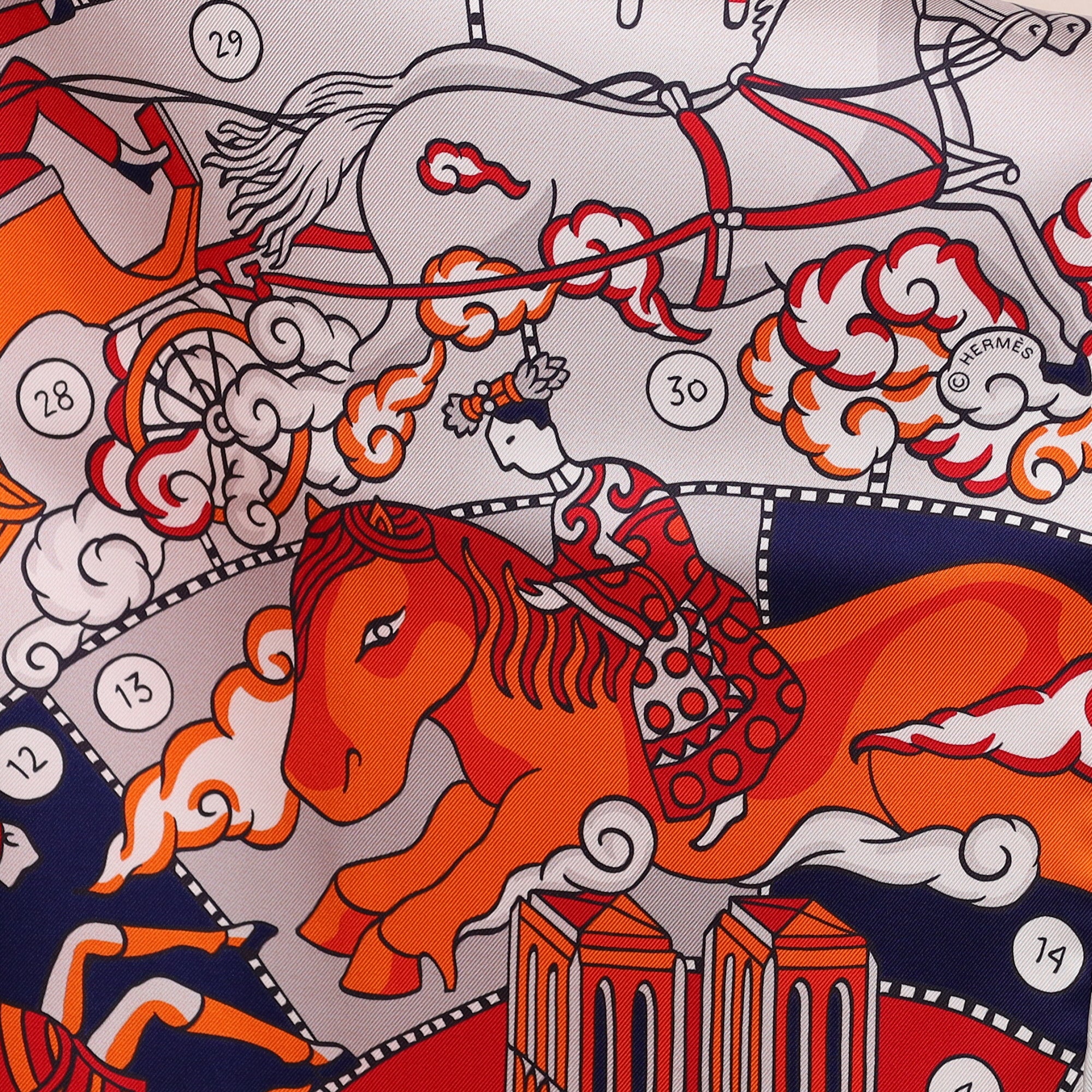 Brand New Boxed Hermès L’Epoppee Silk Scarf