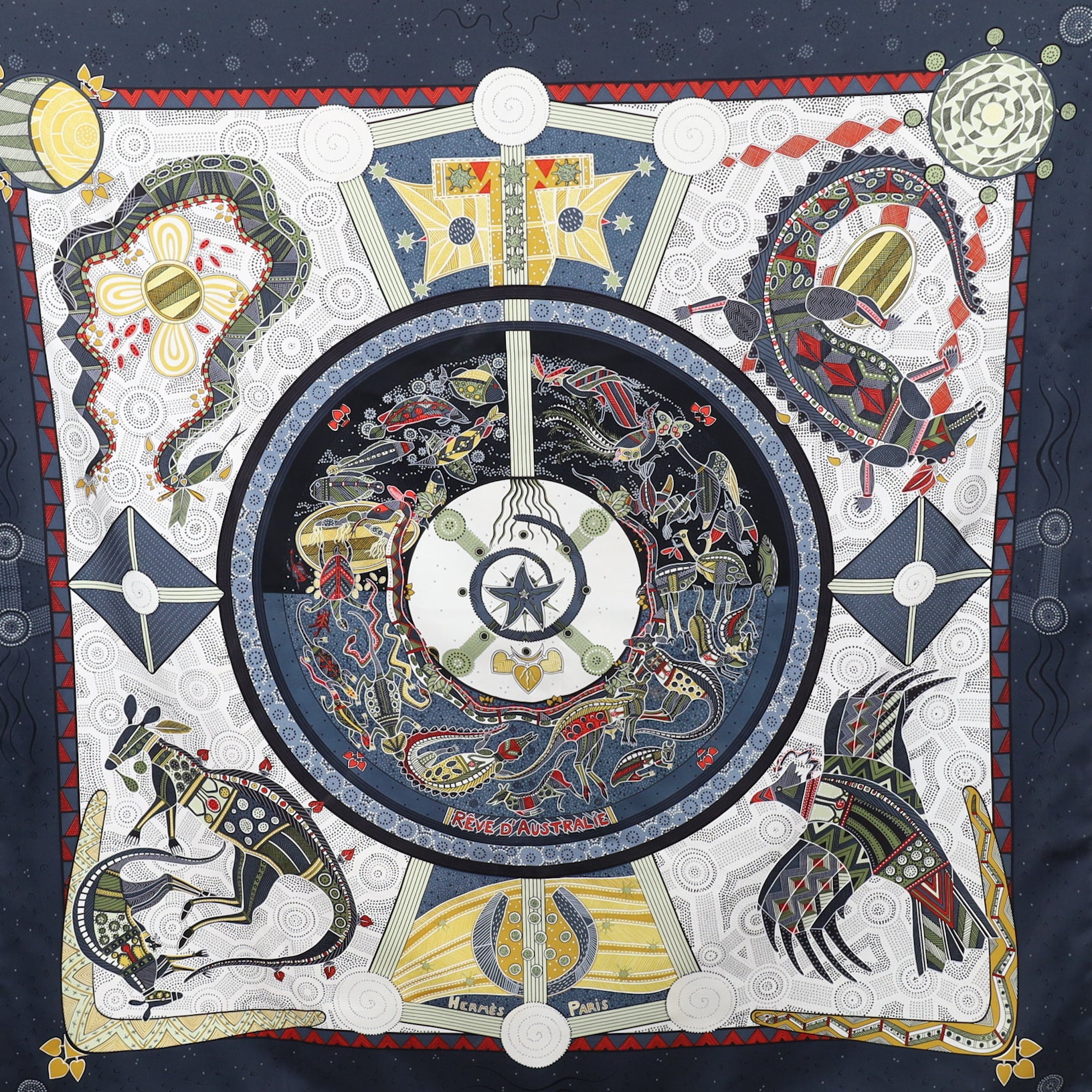 Boxed Hermès Rêve D’Australie Silk Scarf