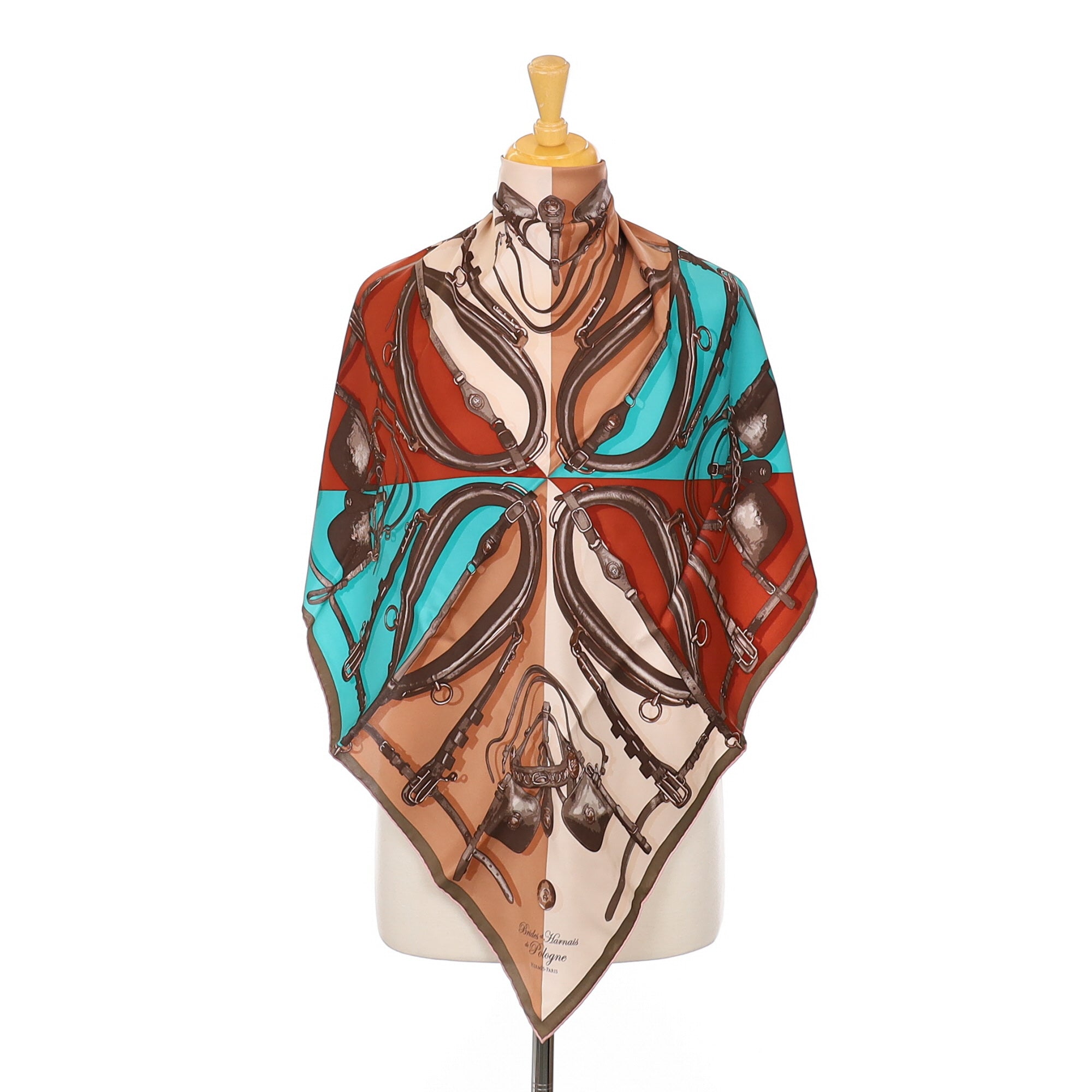 Boxed Hermès Brides et Harnais de Pologne 70 Silk Scarf