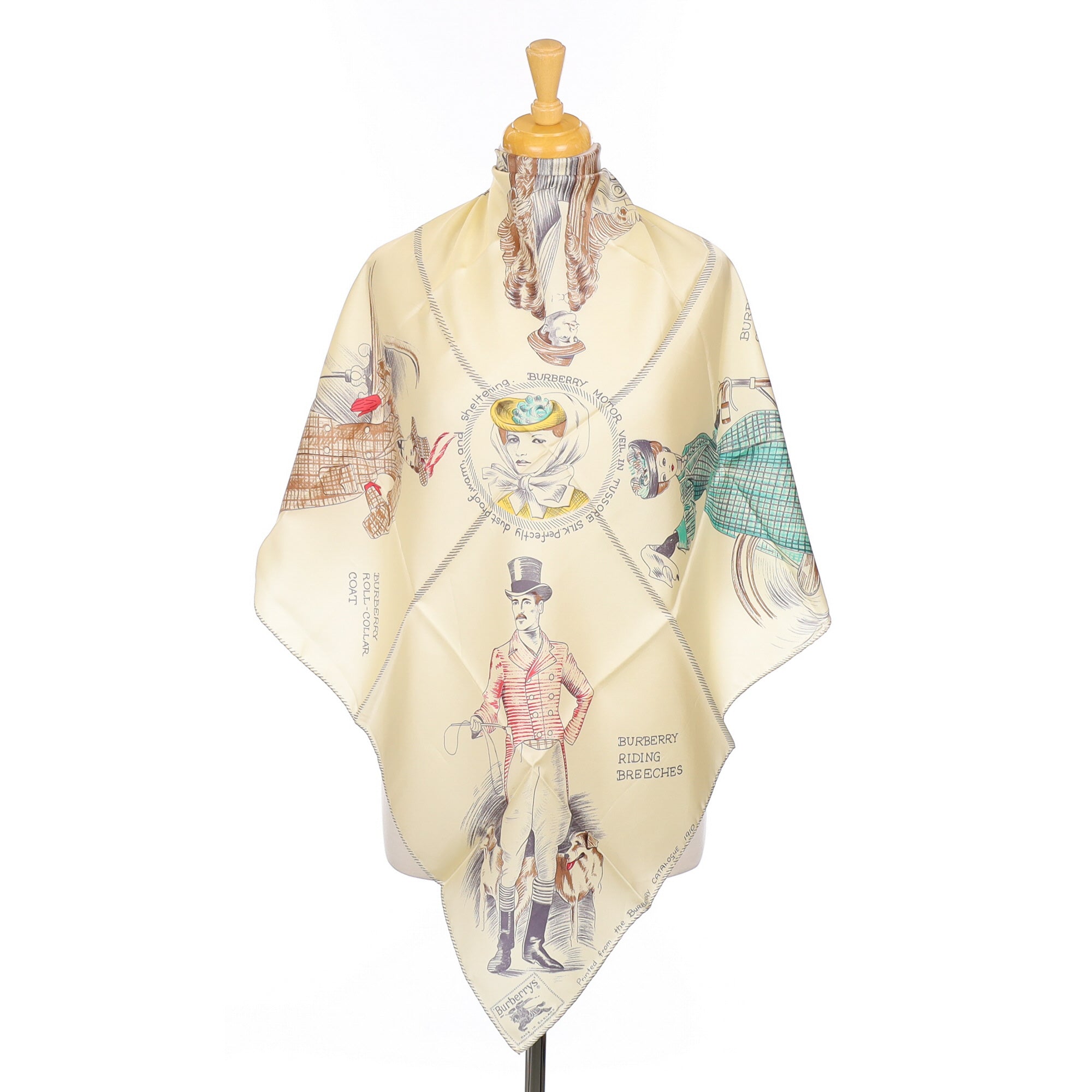 Brand New Burberrys Vintage Silk Scarf