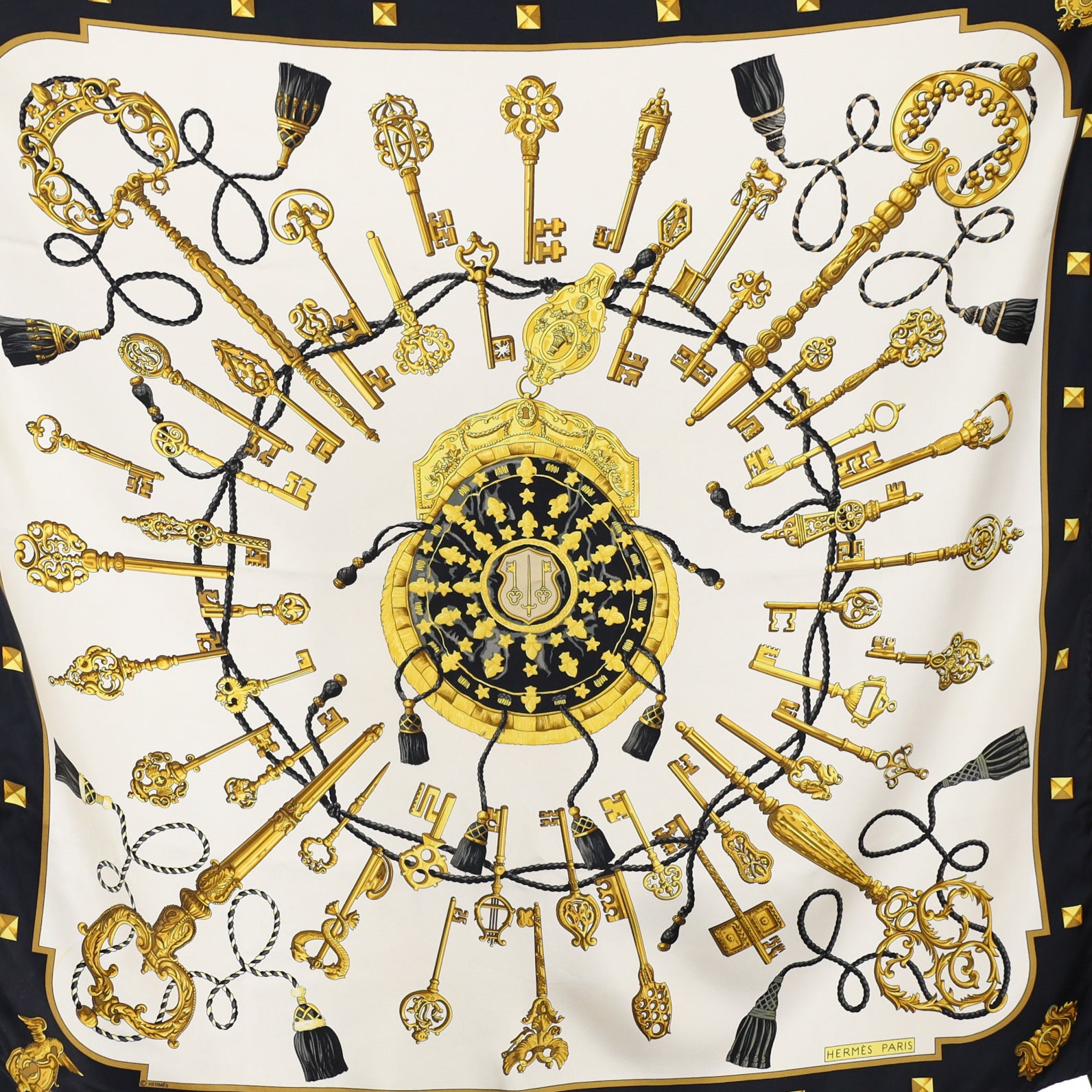 Hermès Les Clefs Silk Scarf