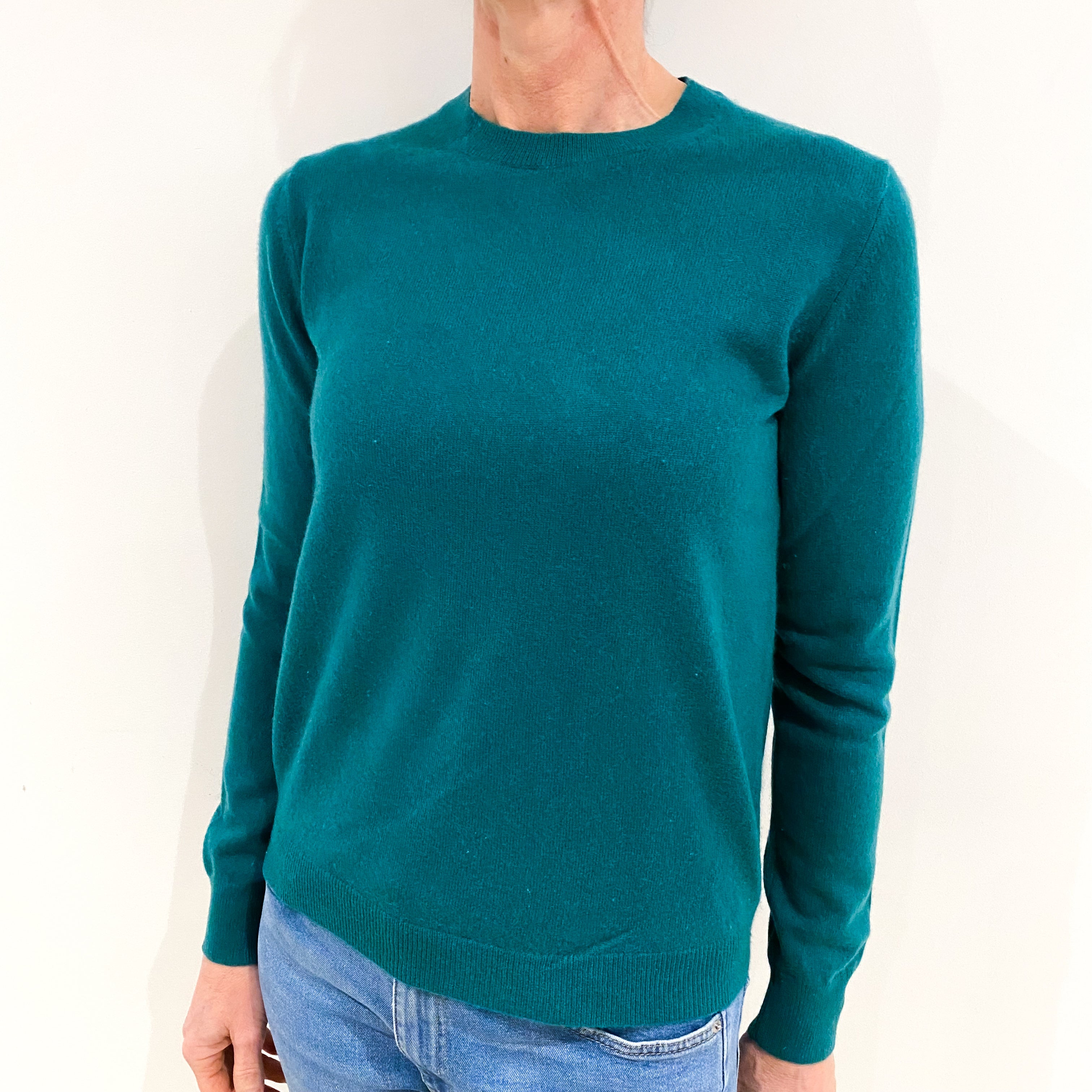 Emerald Green Cashmere Crew Neck Jumper Small