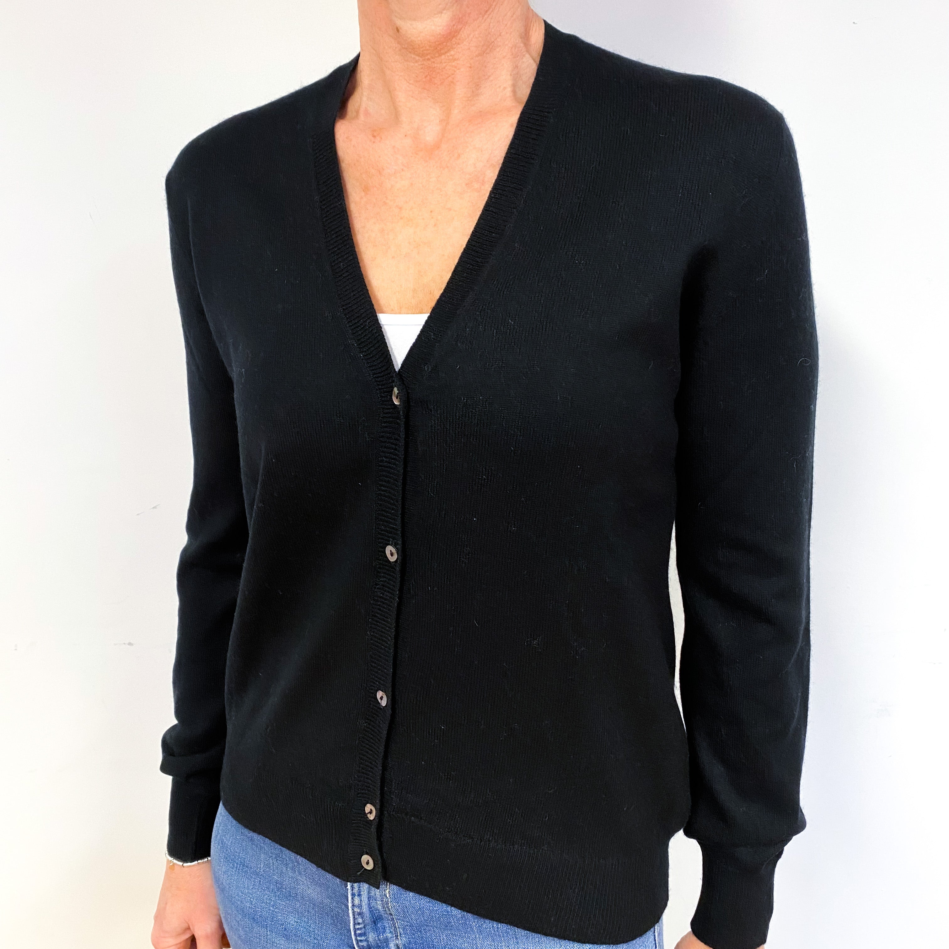 Black Cashmere Cardigan Medium