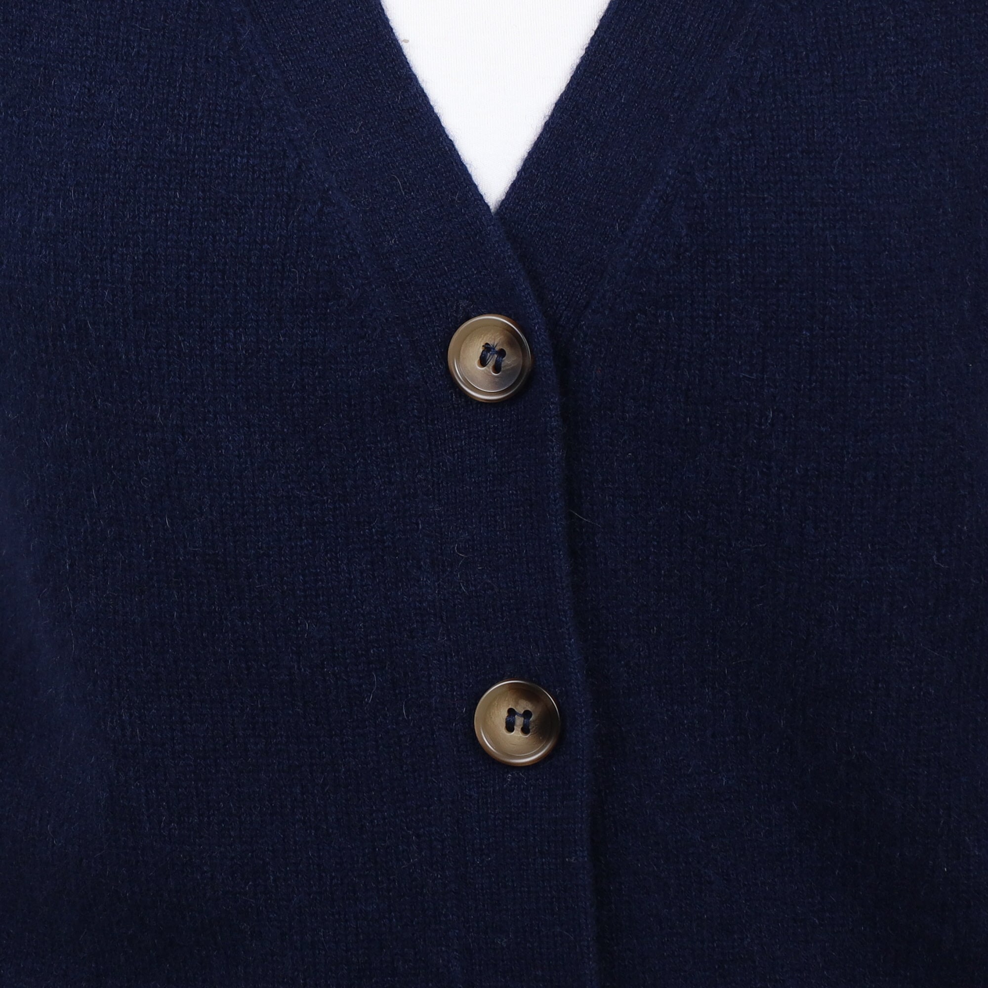 Brand New Navy Luxury Cashmere V Neck Waistcoat Medium UK 12-14