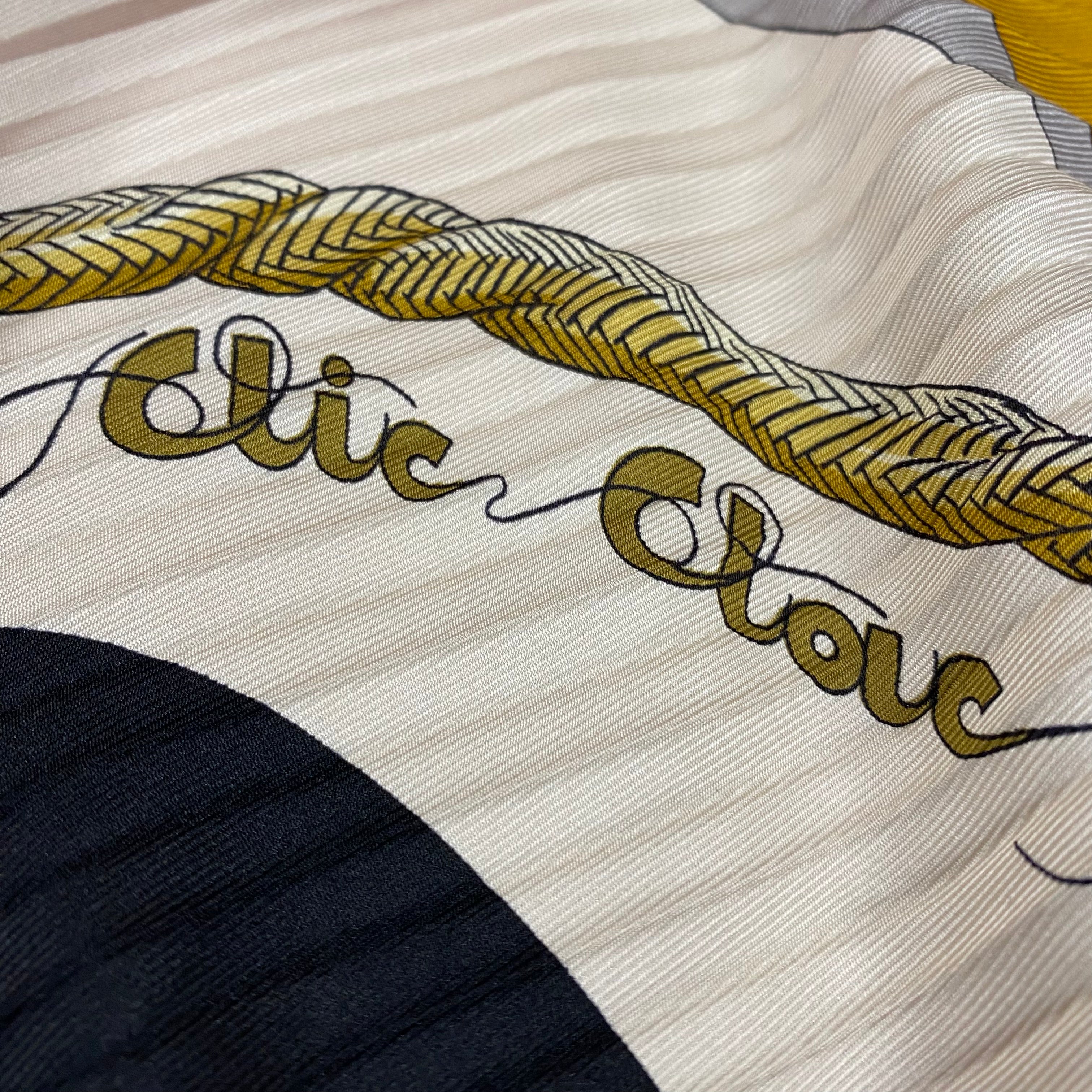Hermès Clic Clouc Plissé Silk Scarf