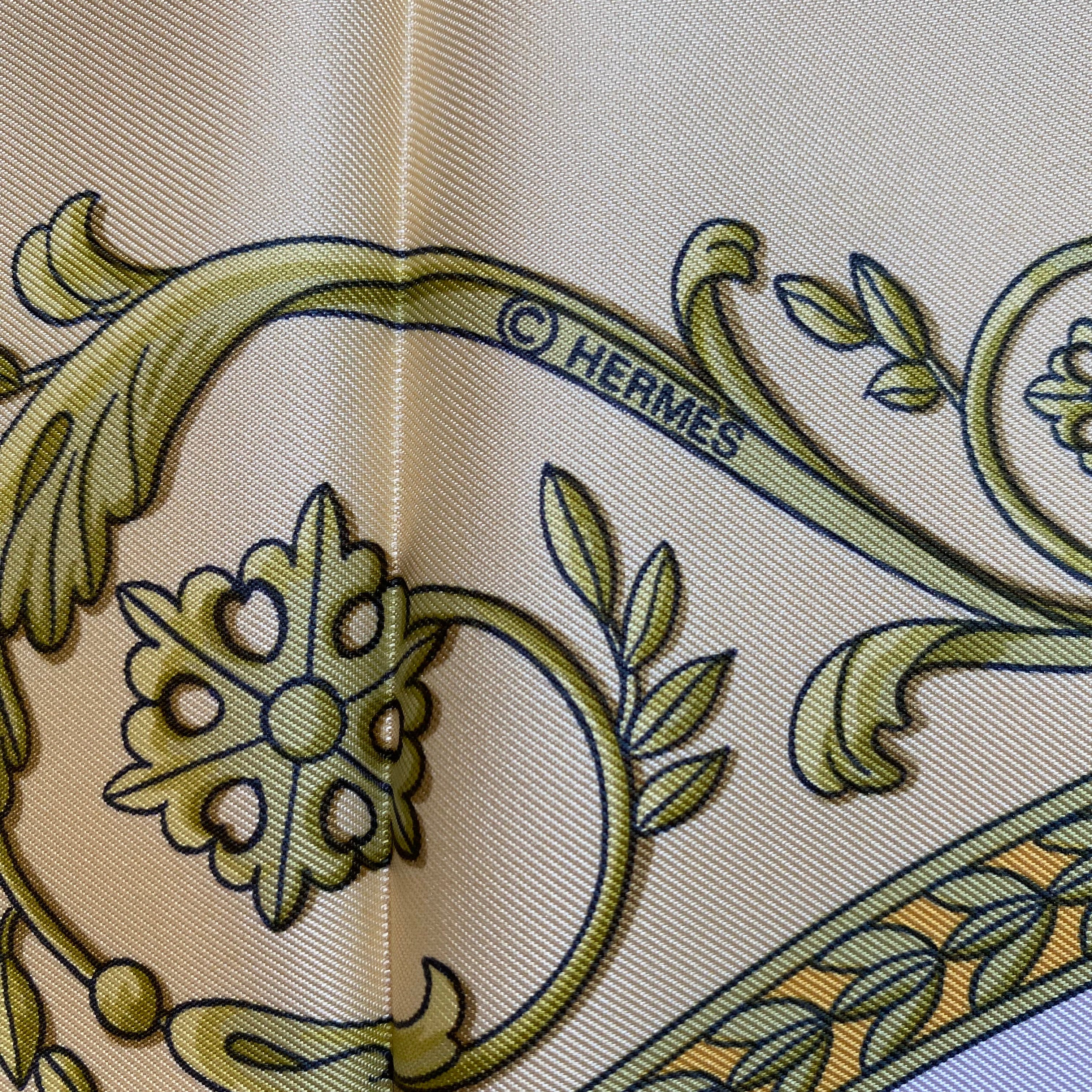 Brand New Hermès La Promenade de Longchamps Silk Scarf