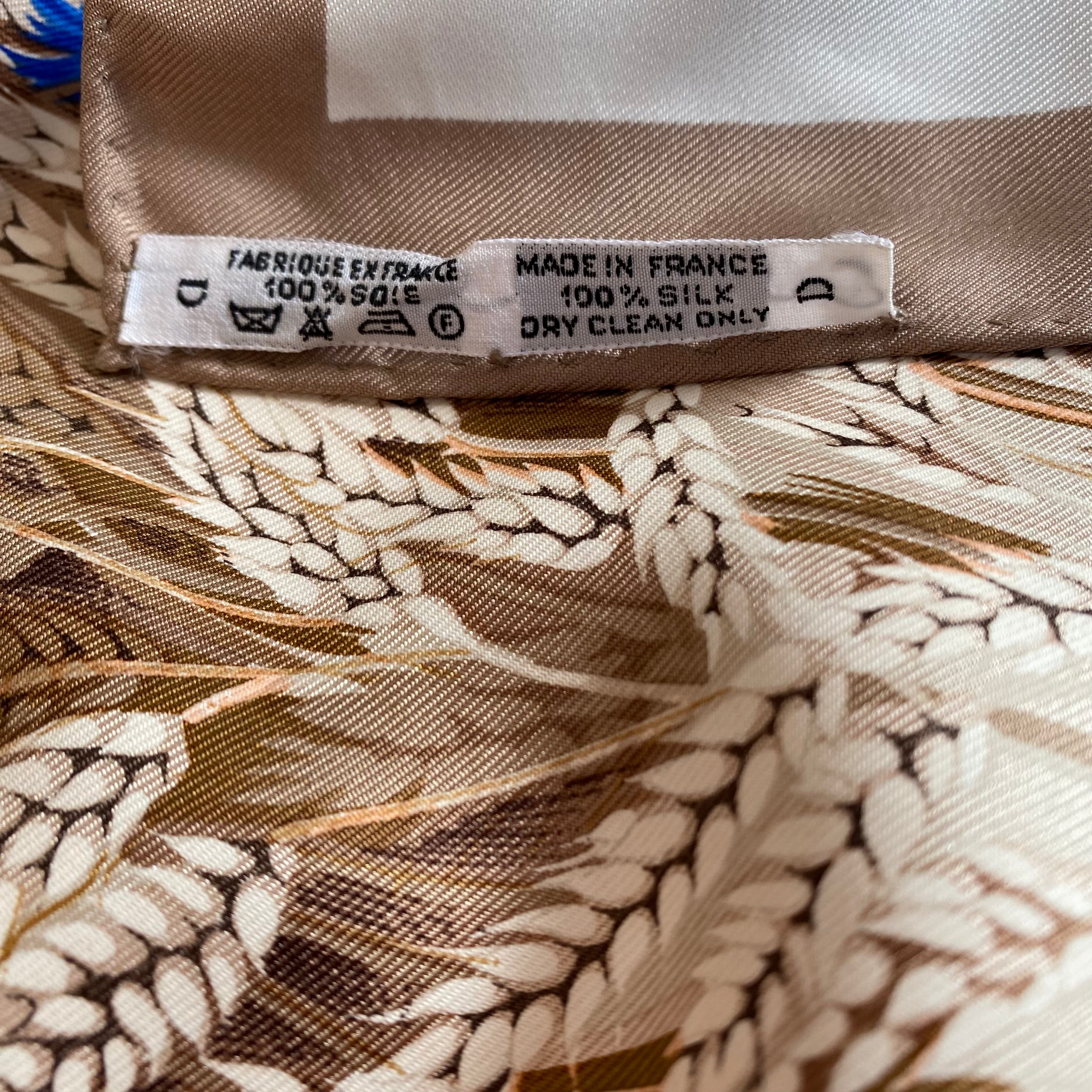 Hermès Les Blés Silk Scarf Quite Rare