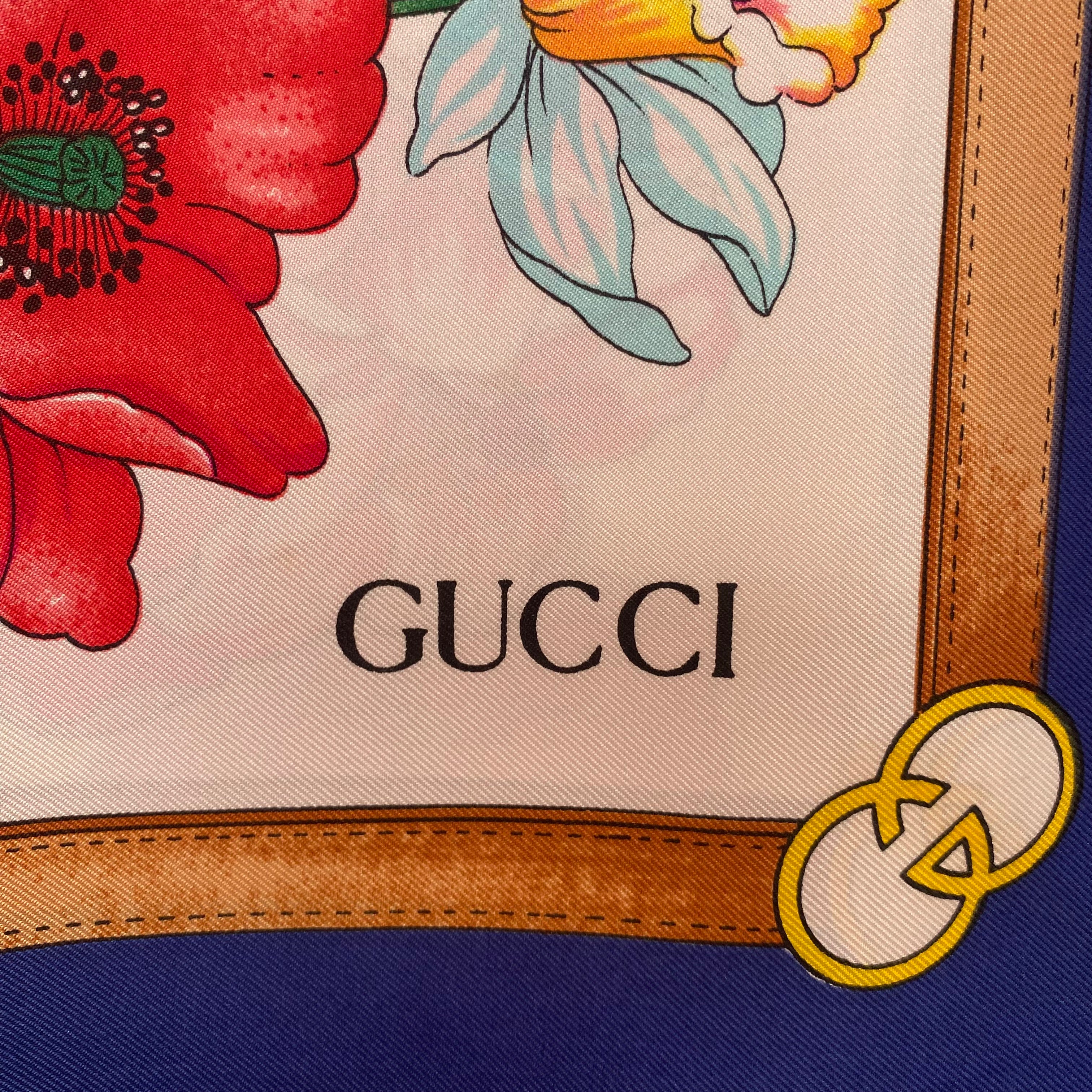 Gucci Floral Vintage Silk Scarf