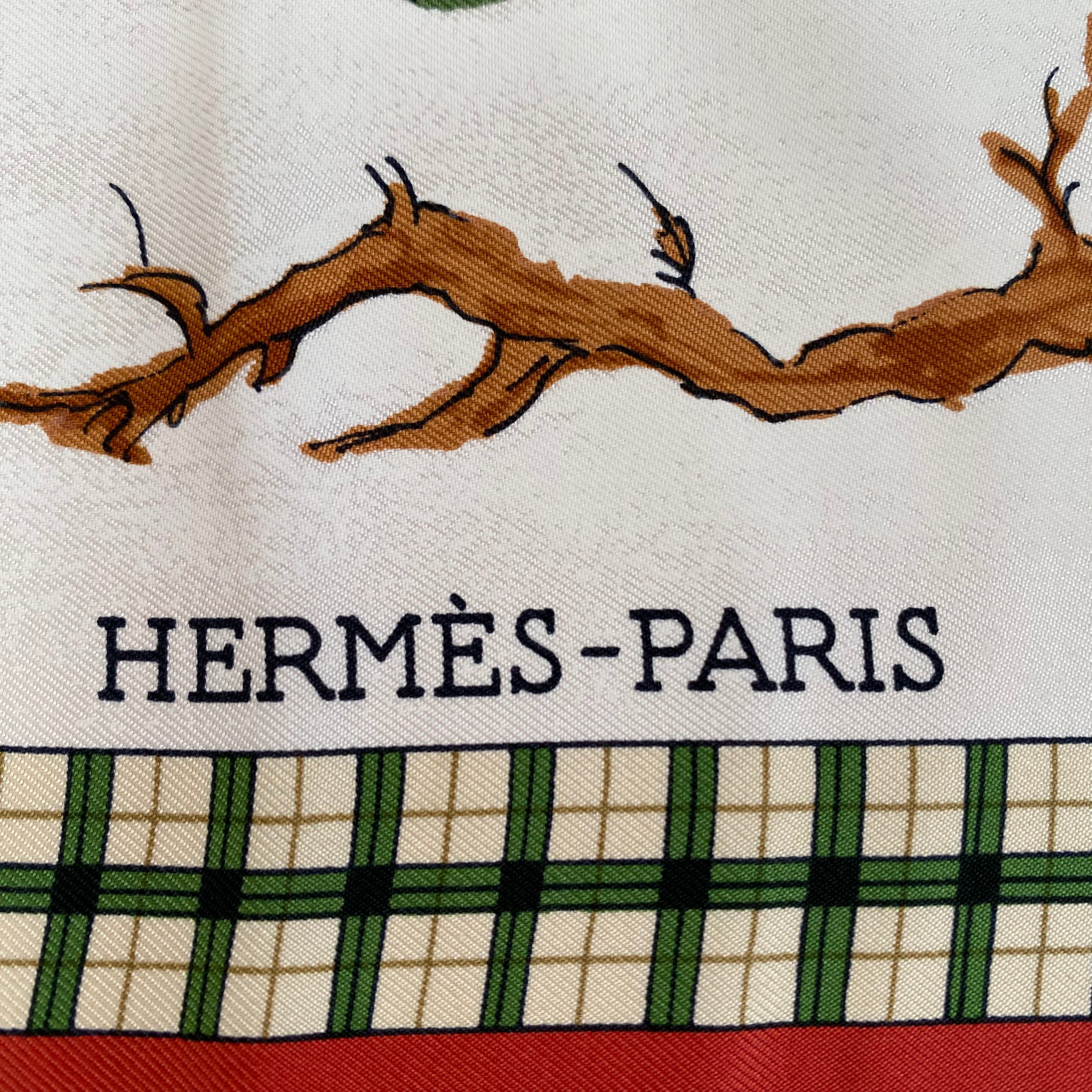 Hermès L’Hiver en Poste Silk Scarf