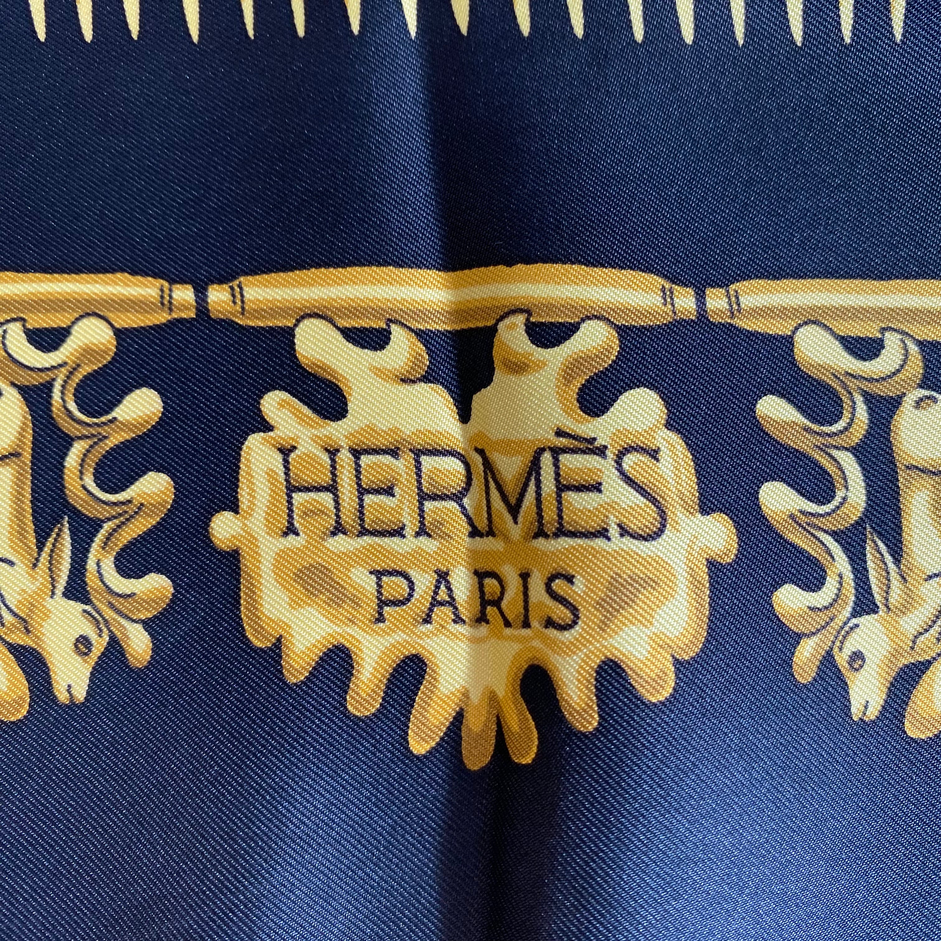 Hermès Les Cavaliers D’Or Silk Scarf