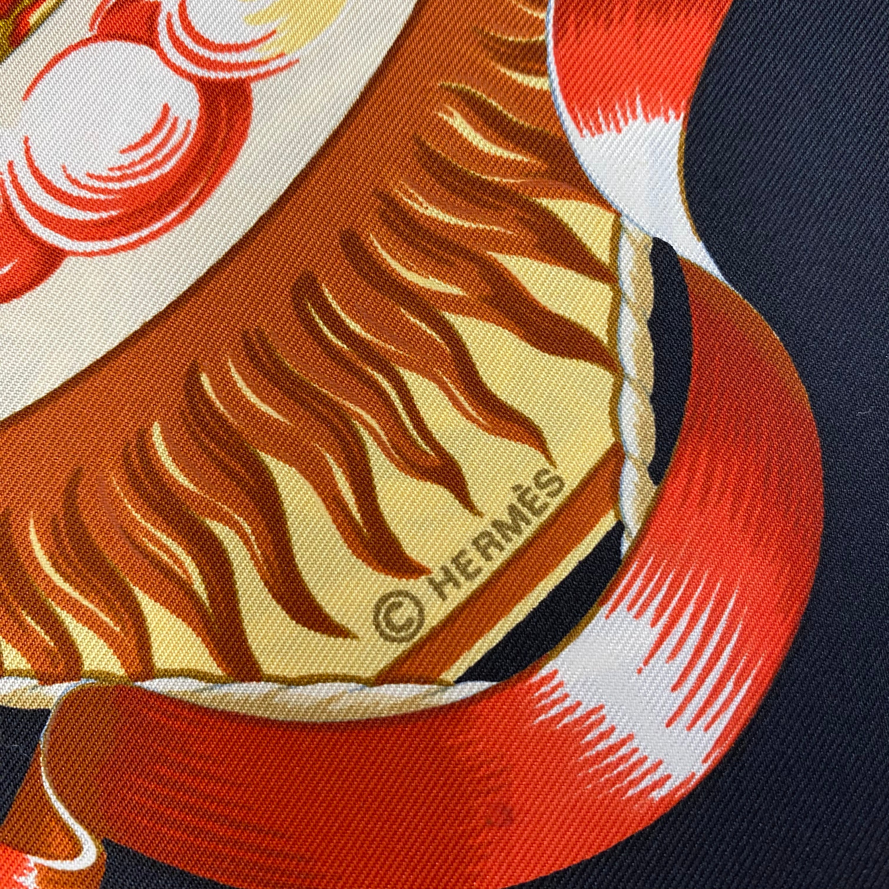 Immaculate Hermès Au Delà des cinq Mers Silk Scarf