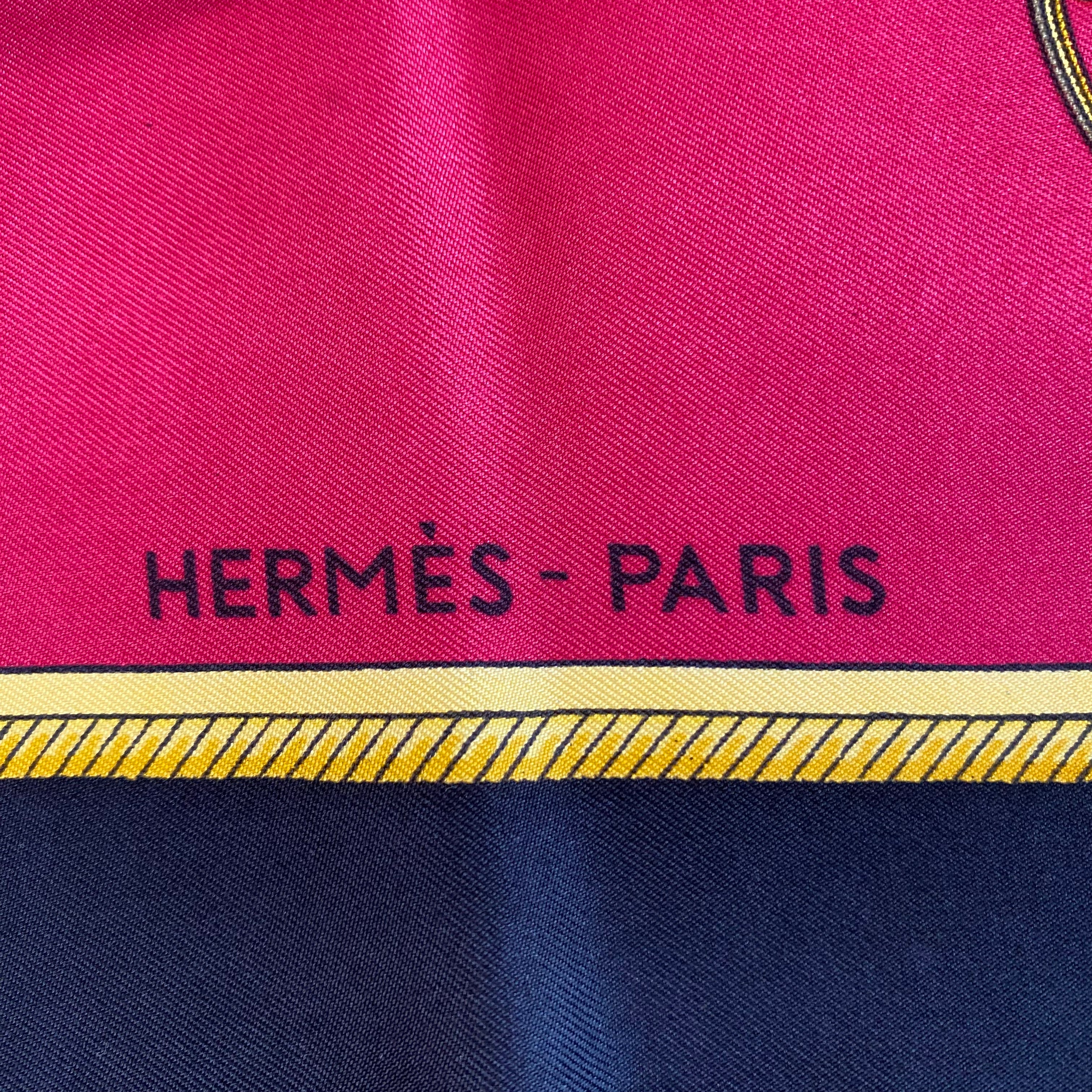 Hermès Les Voitures a Transformation Silk Scarf