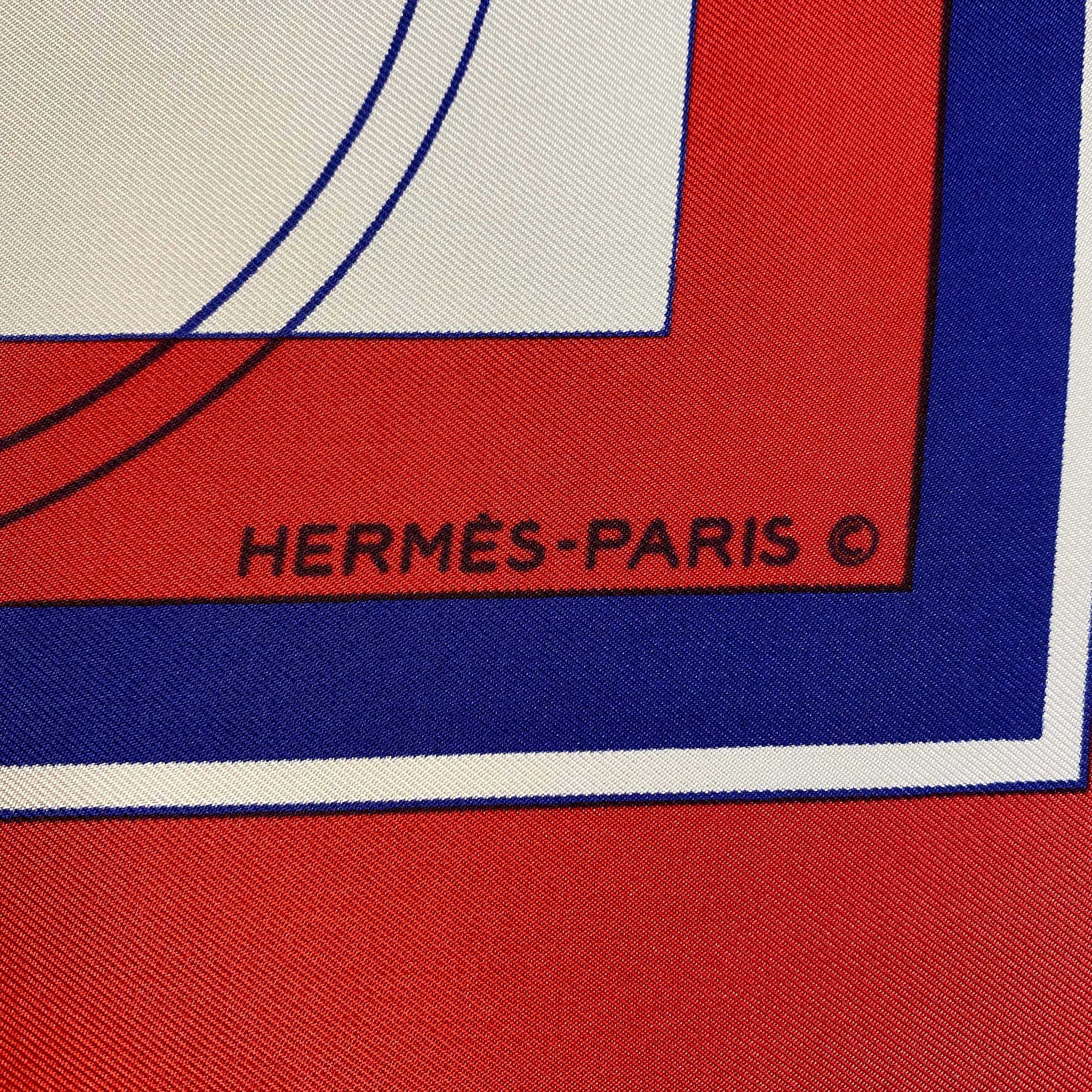 Brand New Boxed Hermès Ex Libris Silk Scarf