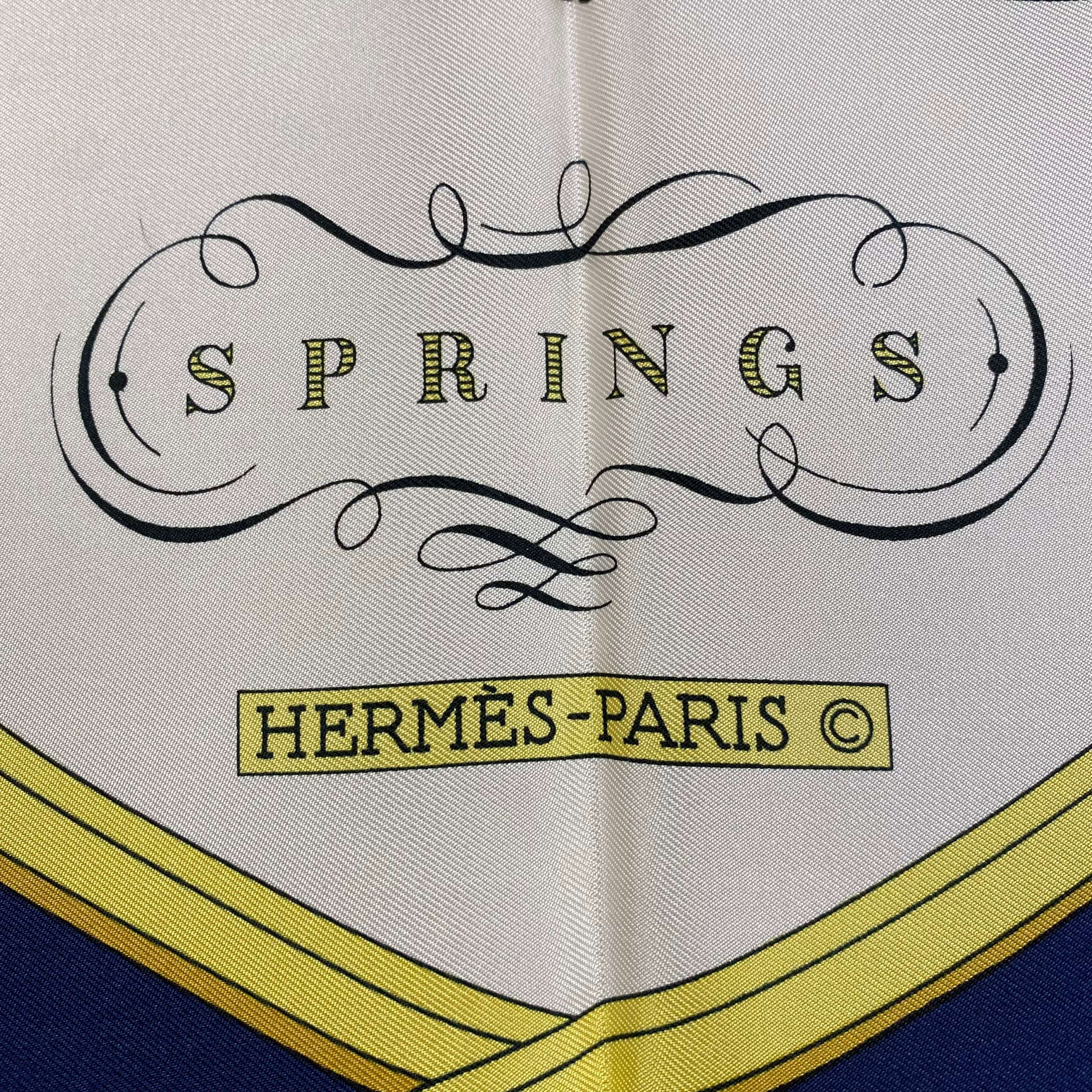 Brand New Hermès Springs Silk Scarf