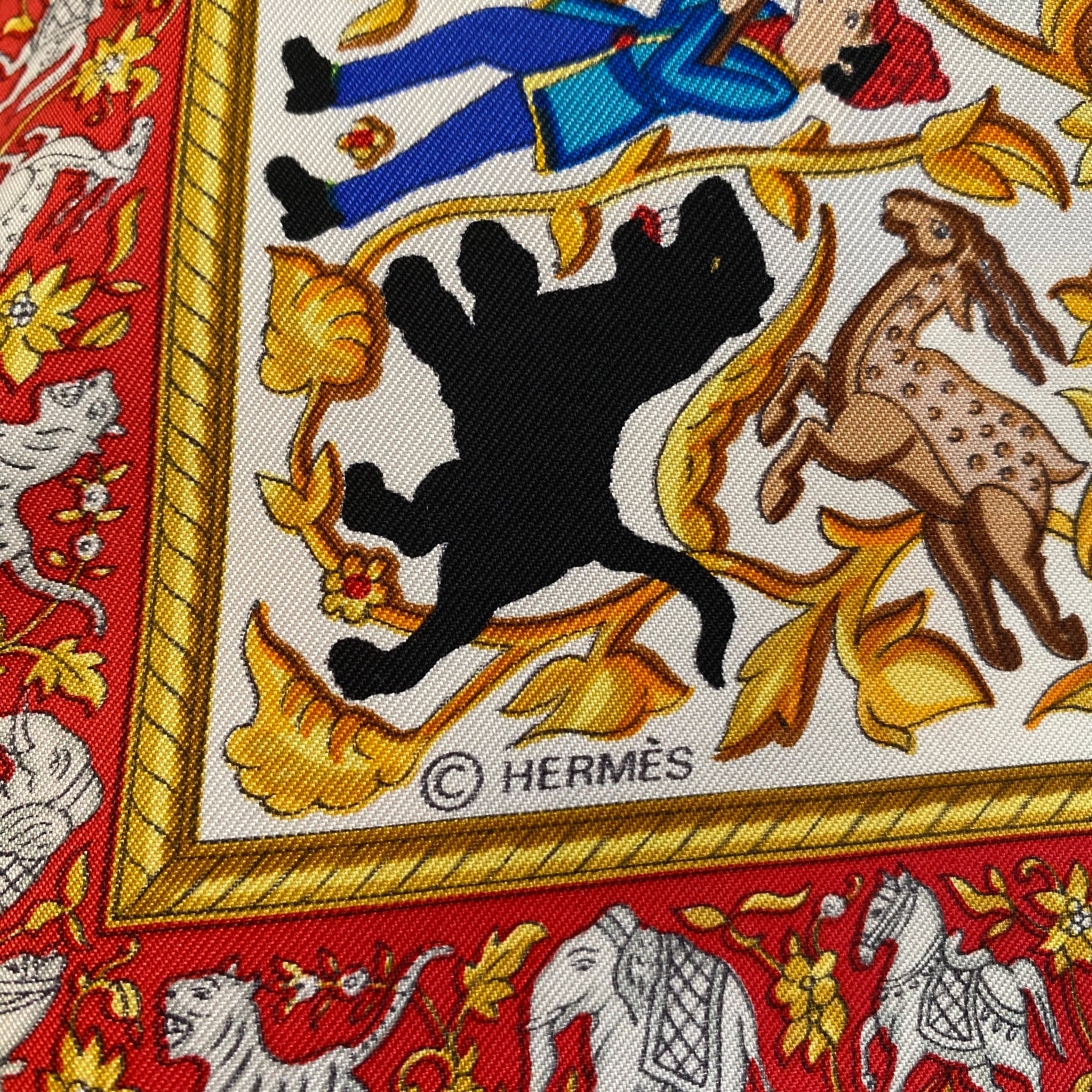 Hermès Chasse en Inde Silk Scarf